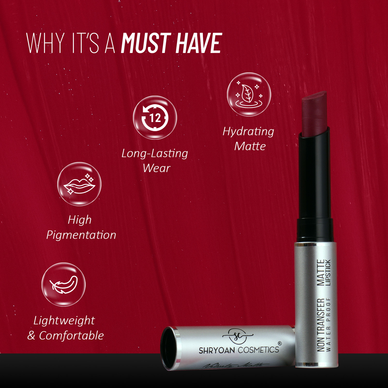 Image of Shryoan Non Transferable Matte Finish Premium Lipstick