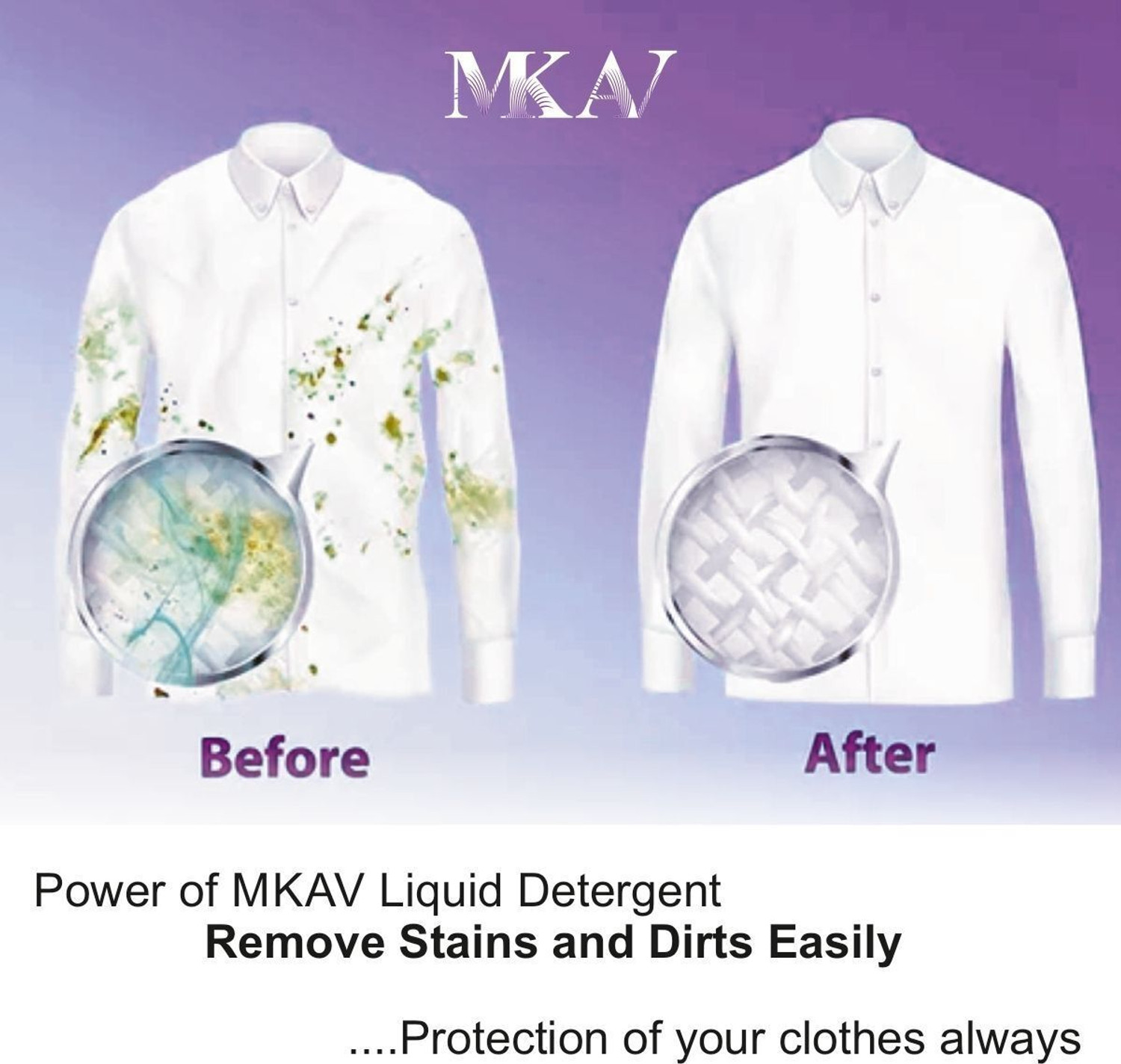 Image of MKAV Ultra clean Top & Front Load Washing Machines liquid detergent Lavender Liquid Detergent