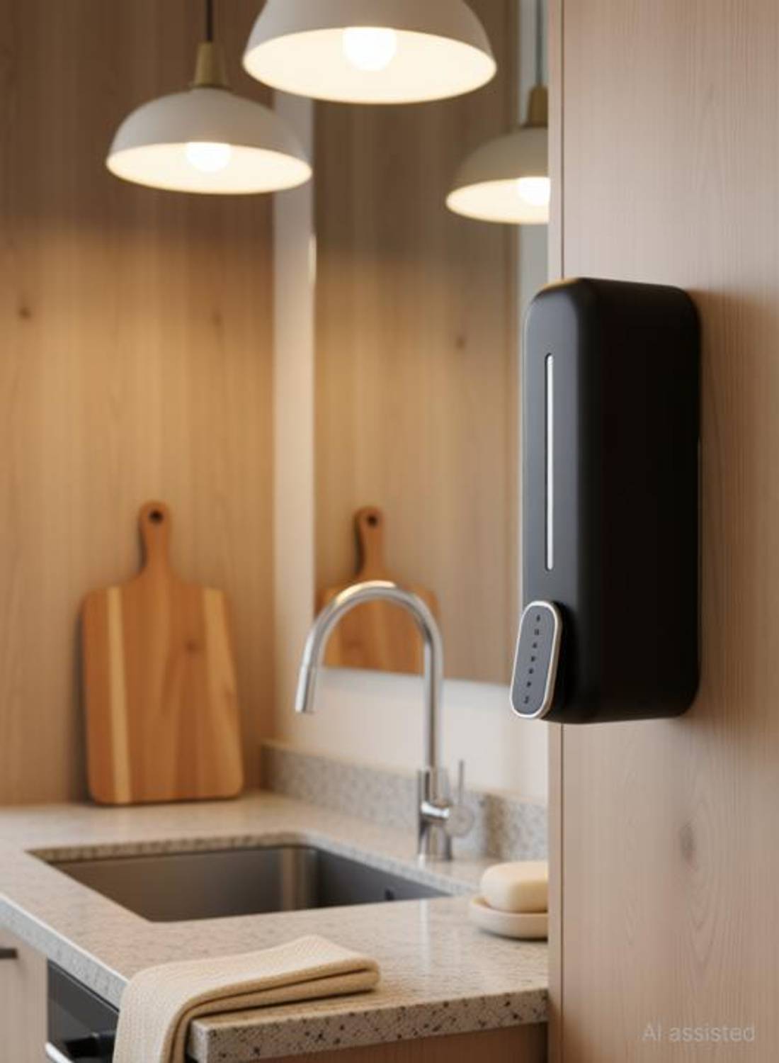 Aimko Wall Mounted Manual Soap Dispenser – Elegant & Durable for Bathroom & Homes 350 ml Liquid, Shampoo, Soap, Foam Dispenser