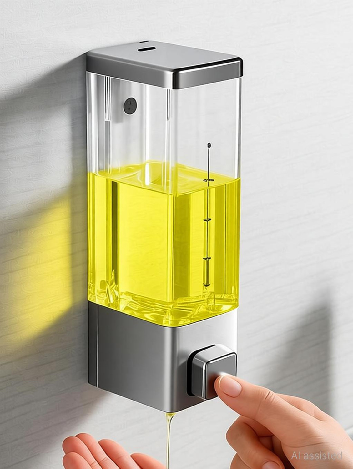 Image of KURIC Wall Mount Hand Wash Gel Dispenser Liquid Soap Sanitizer Dispenser for Bathroom 350 ml Liquid, Conditioner, Sanitizer Stand, Shampoo, Soap, Gel, Lotion Dispenser