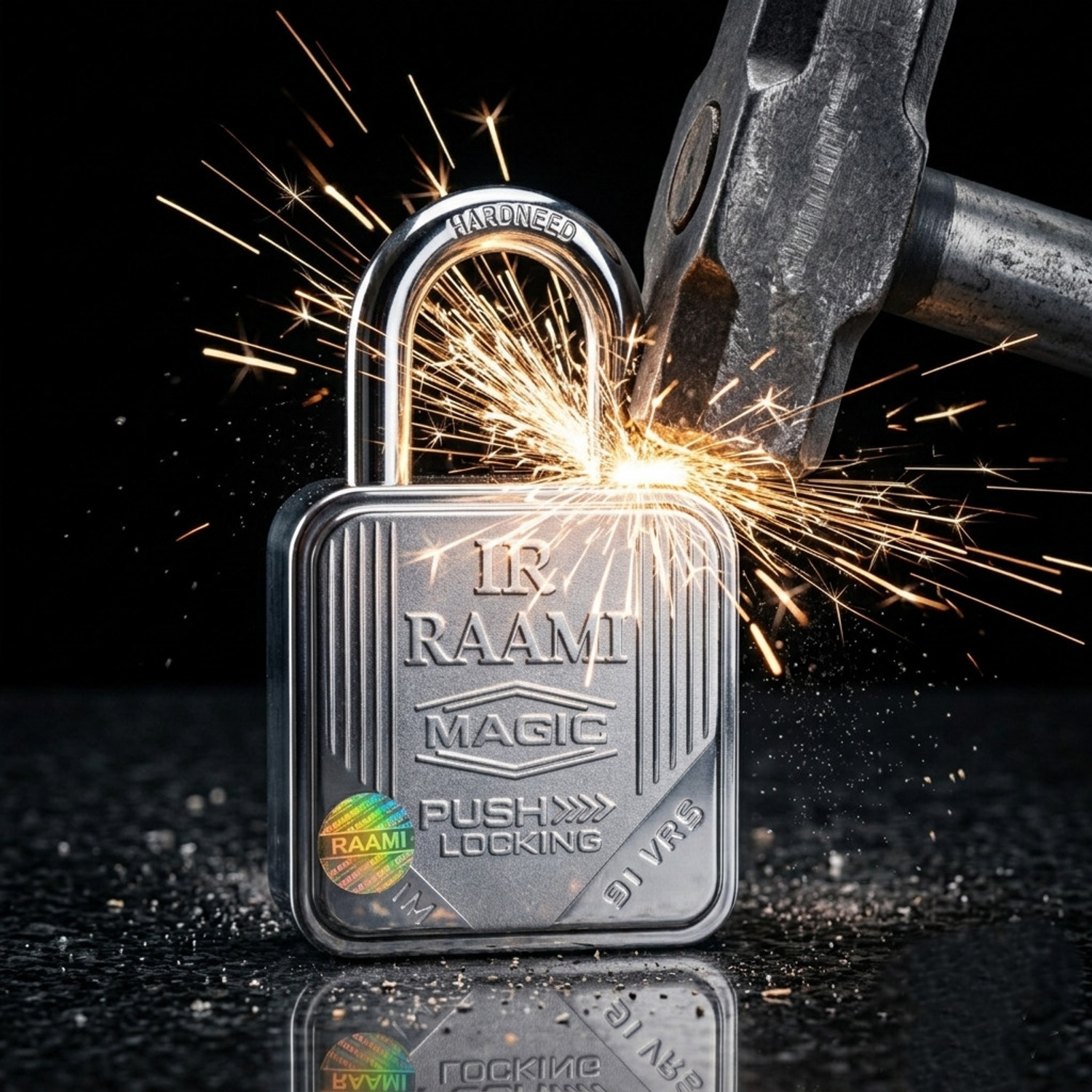 Image of onepro Raami 67mm Push Lock 9 Lever Double Locking Heavy Duty with 4 Each Keys 5 Padlock