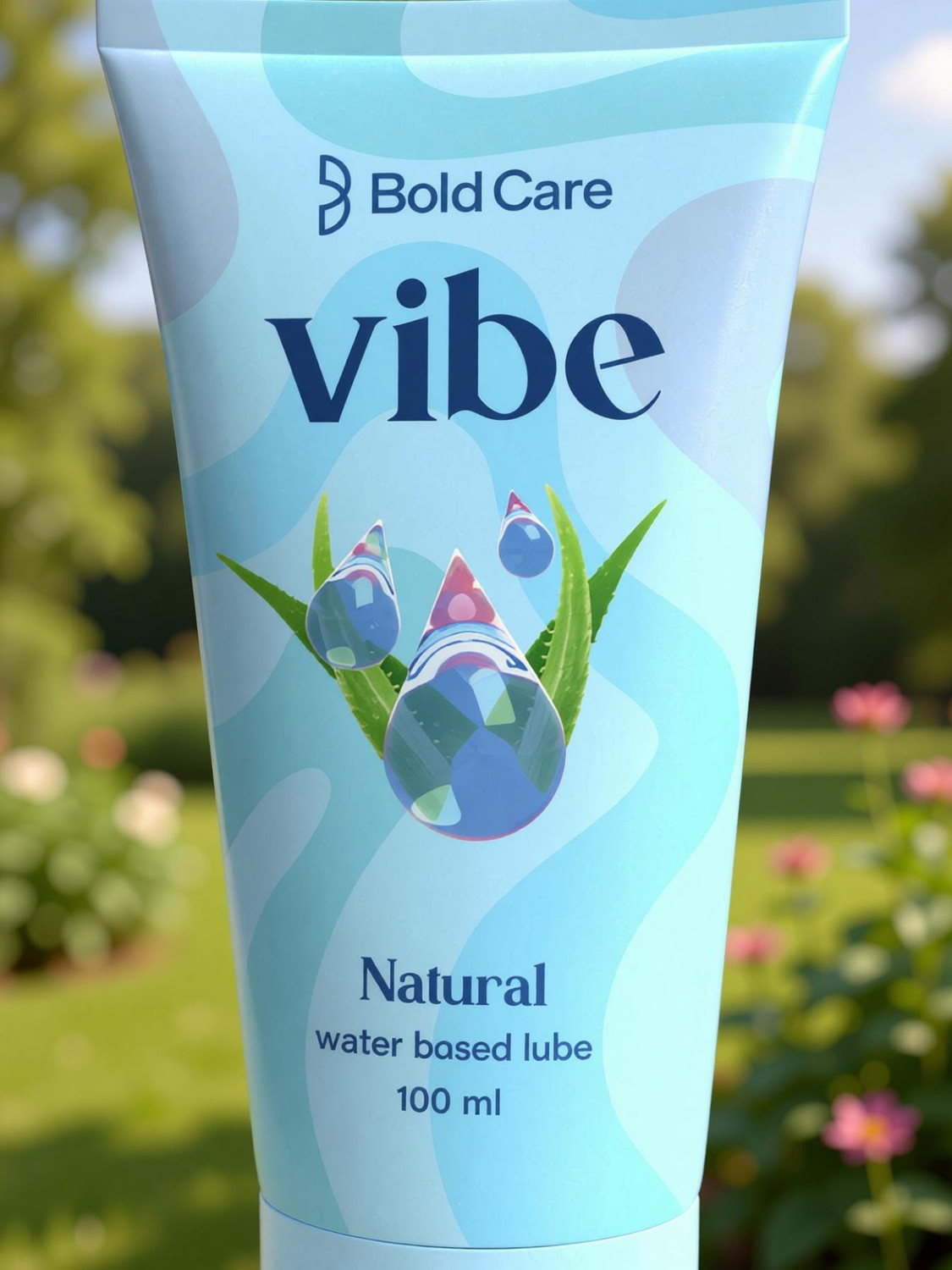 Image of Bold Care Vibe Natural Lubricant for Men Water Based Lube Silicone and Paraben Free Lubricant