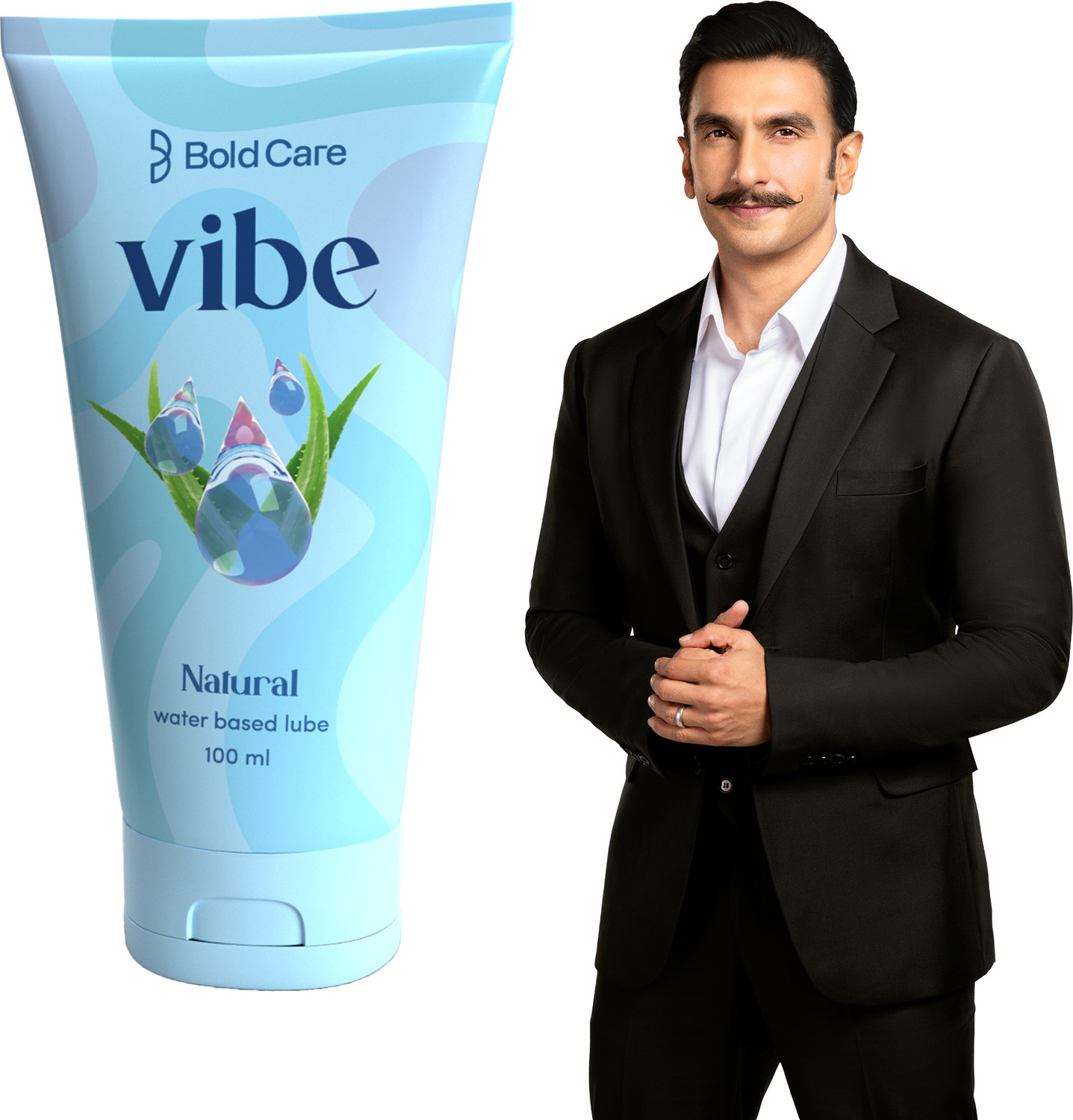 Image of Bold Care Vibe Natural Lubricant for Men Water Based Lube Silicone and Paraben Free Lubricant