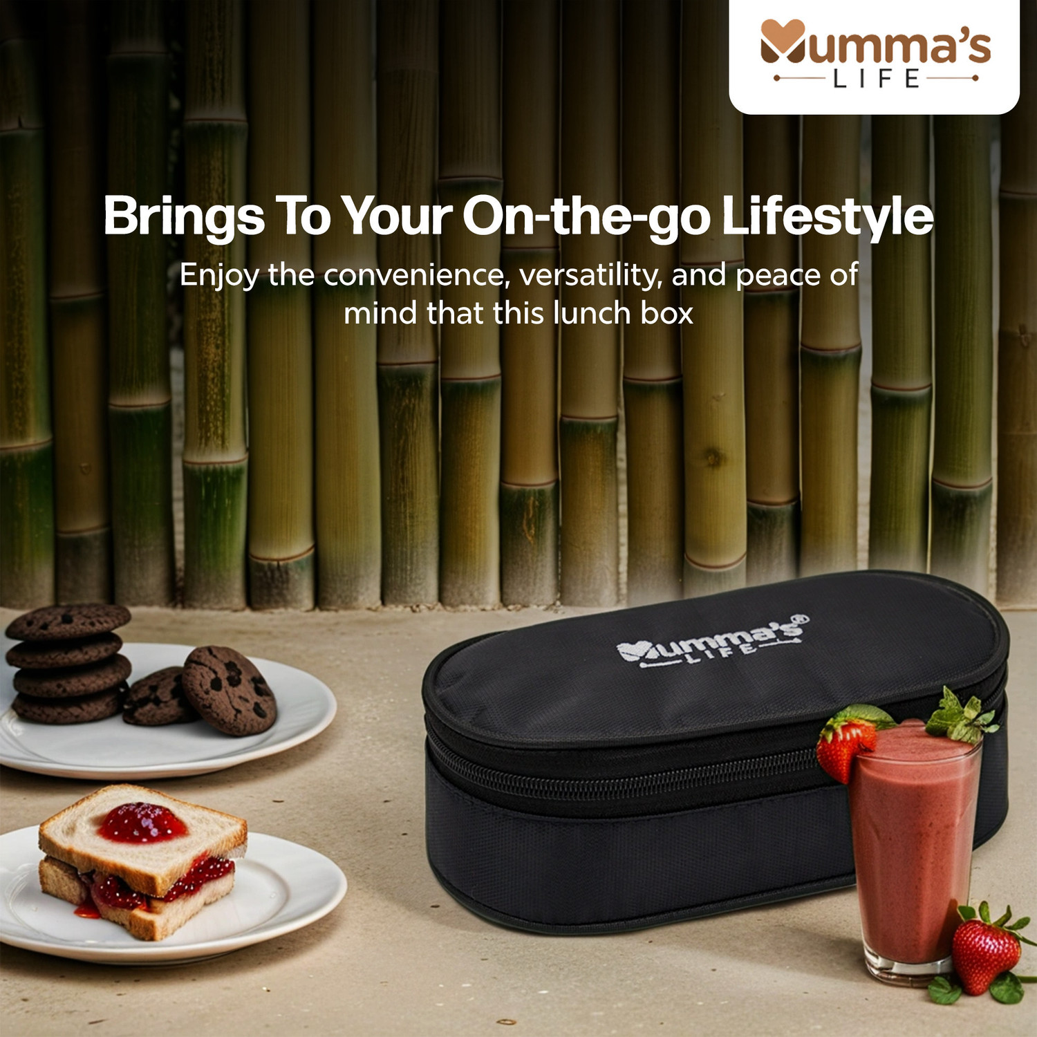 Image of Mumma's LIFE Glore Stainless Steel Lunch Box with Lid 3 Containers (280 ML) 3 Containers Stainless Steel Office Lunch Box