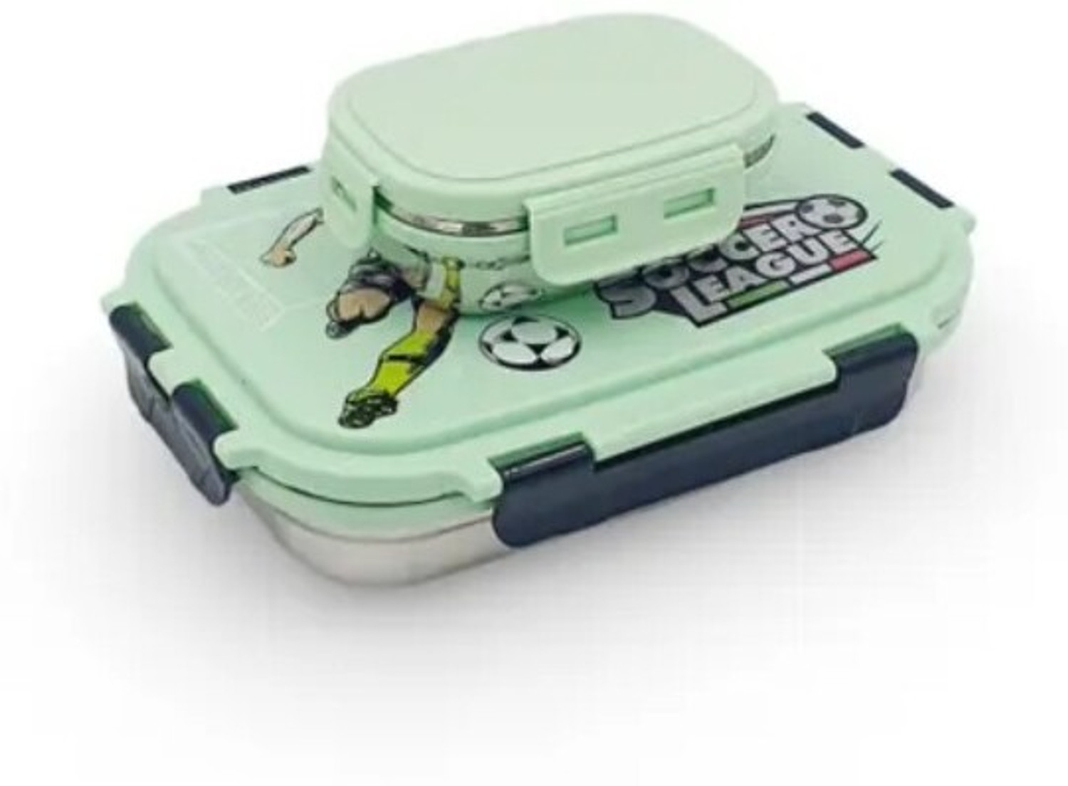 Image of BLAL Stainless Steel Airtight Leak-Proof Lunch Box Multicolor 2 Containers Stainless Steel College Lunch Box