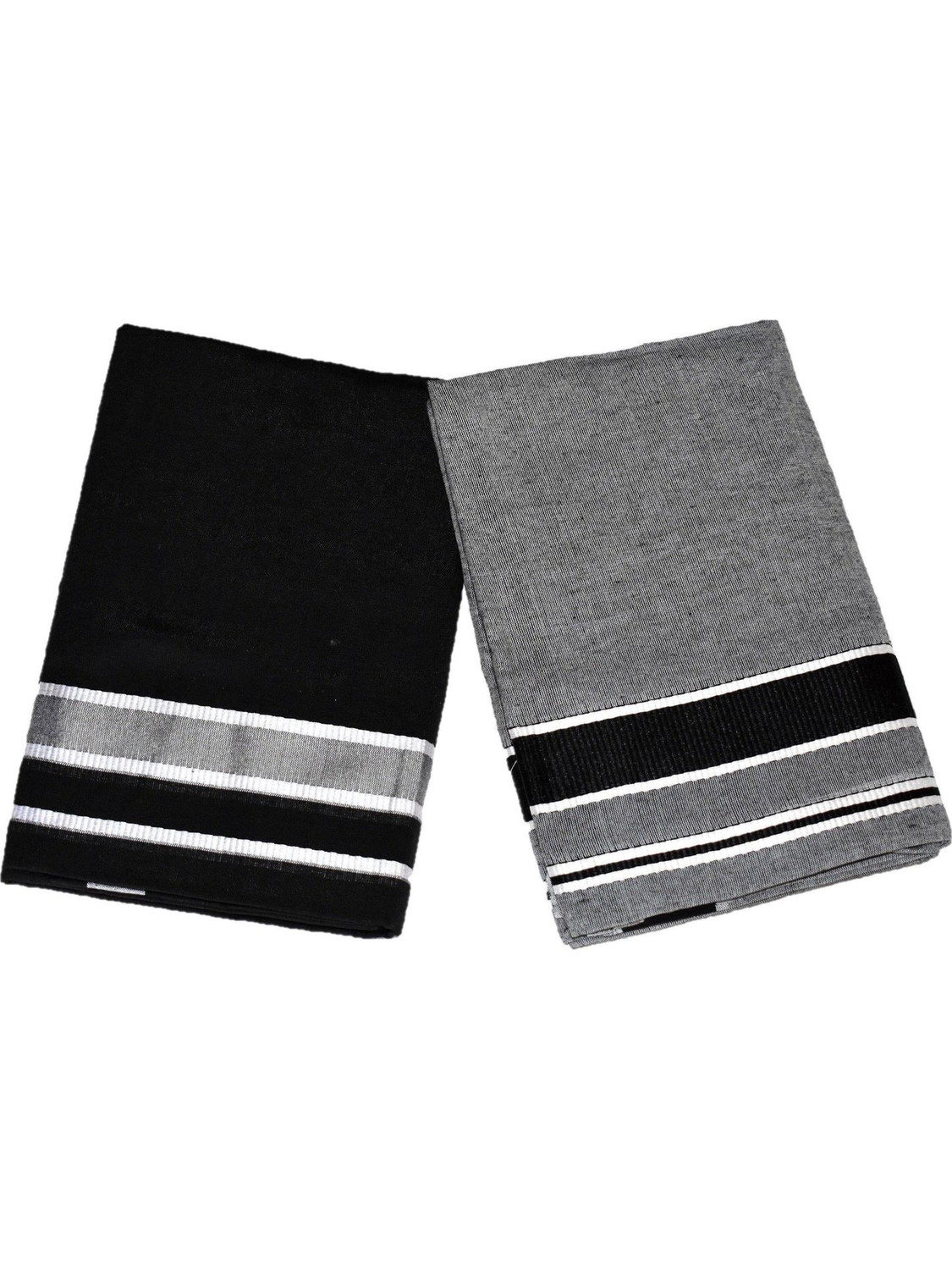 Image of IXORA Printed Black, Grey Lungi