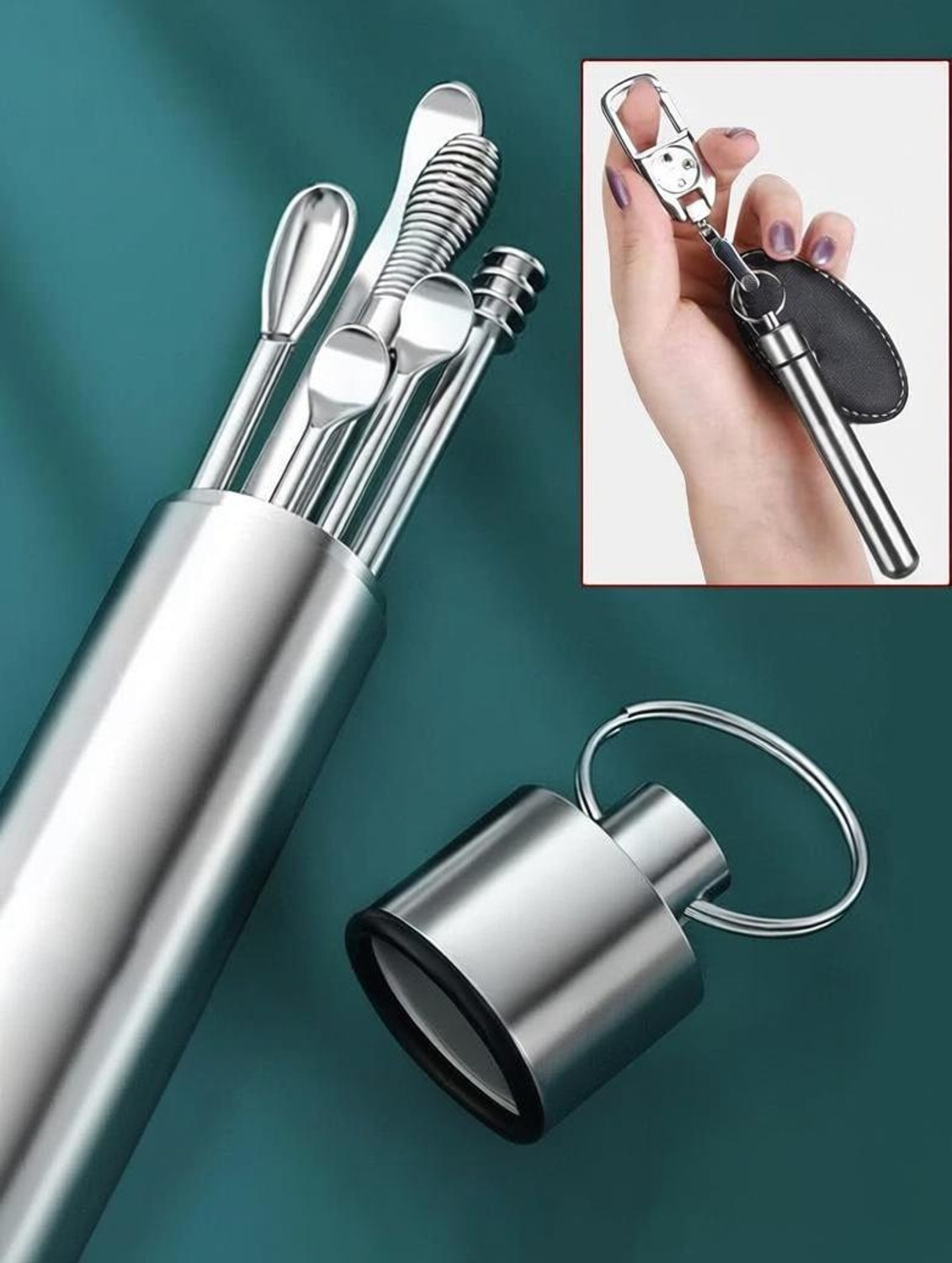 Image of NIGRIFIX New Ear Wax Cleaner Set, Ear Wax Remover Stainless Steel Tool Kit