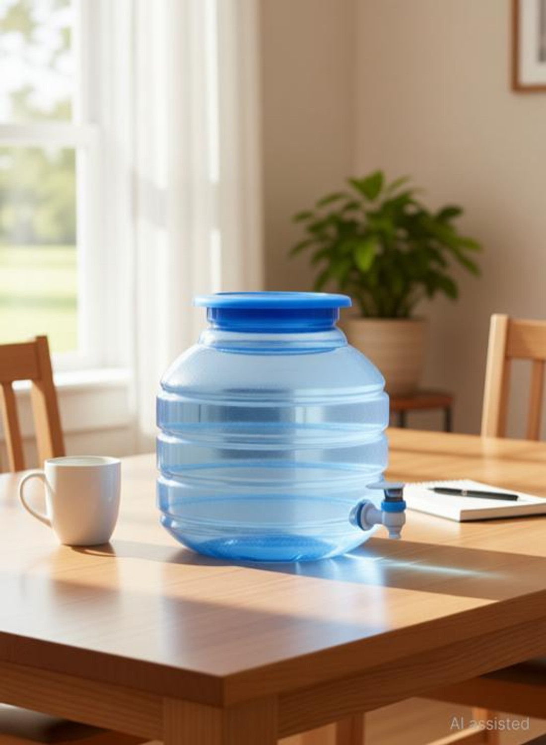 Image of BLVD 10L Plastic Water Dispenser for 20 Litre Bottle Jar with Tap Loading Set-1 10000 ml Plastic Bottle