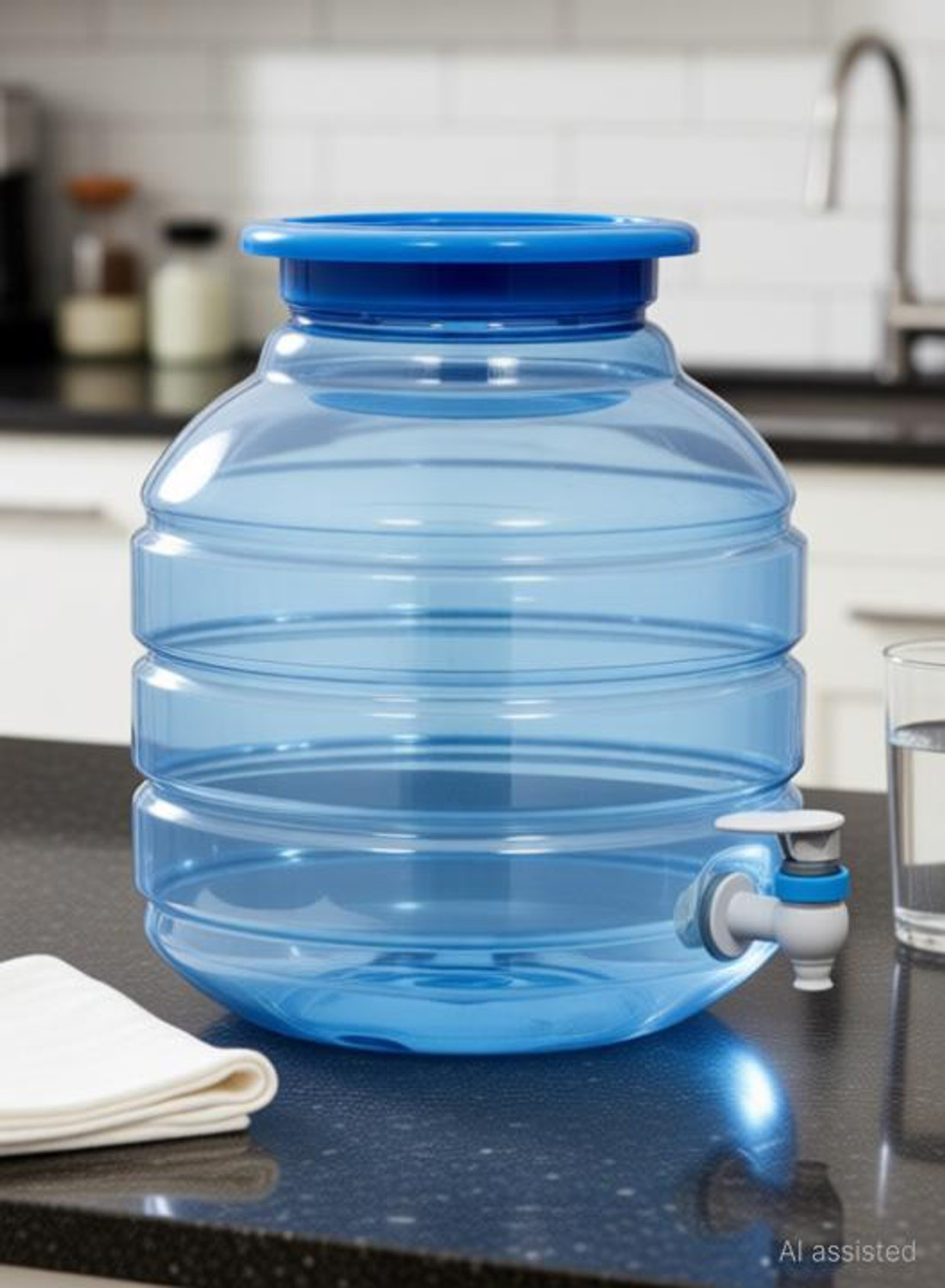 Image of BLVD 10L Plastic Water Dispenser for 20 Litre Bottle Jar with Tap Loading Set-1 10000 ml Plastic Bottle