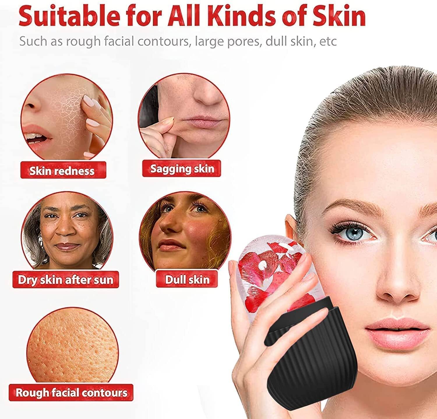 NAUREA Black Face Ice Roller for Glowing Skin - Image 4