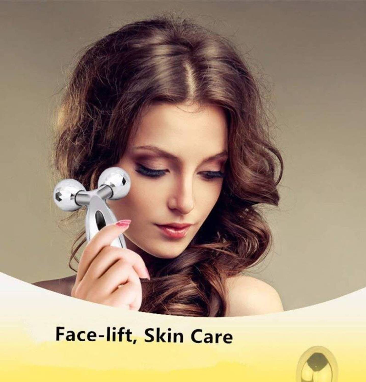 Oxfo 3D Y Shape Aluminium Face Roller Massager - Image 3