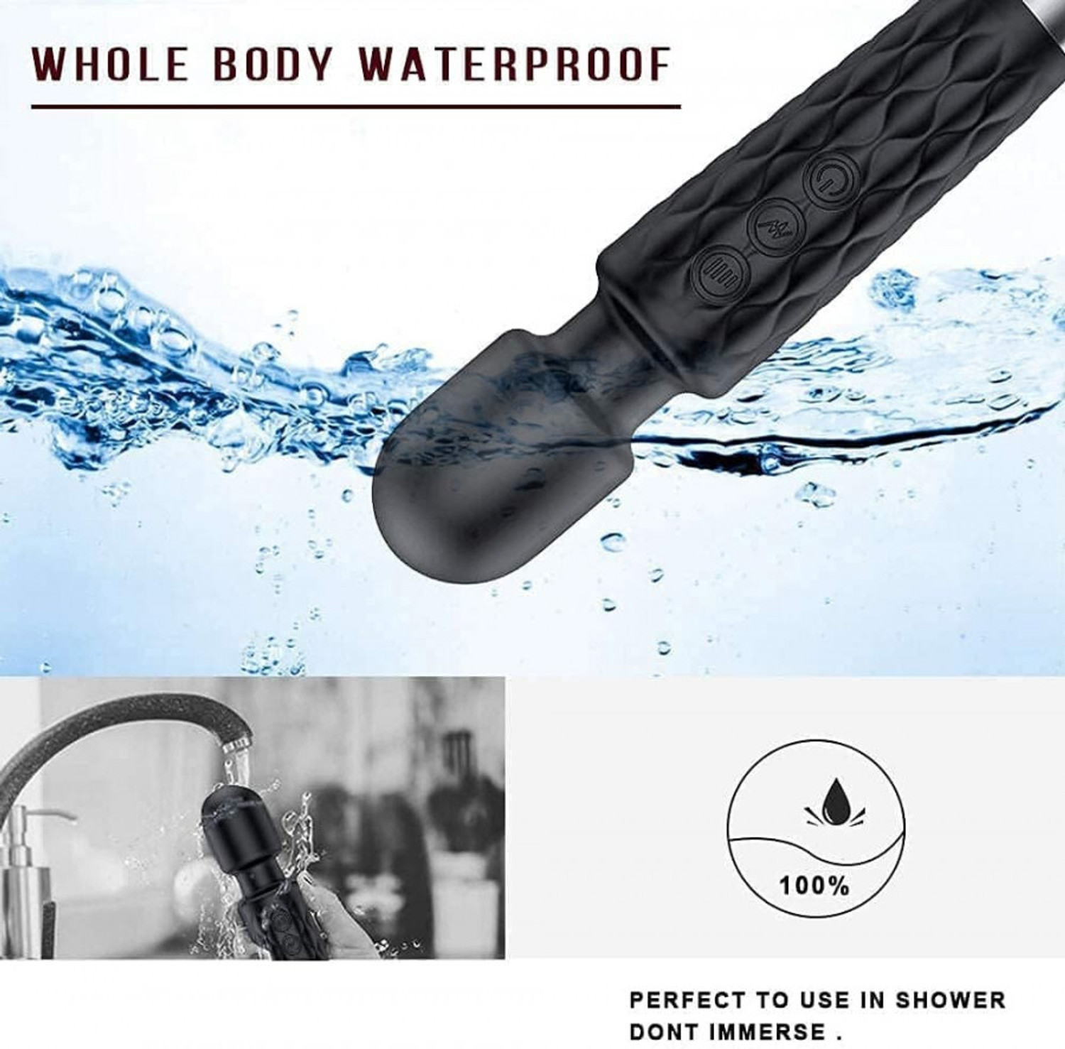 Image of ATHIZ Rechargeable Personal Body Massager for Women & Men - Waterproof