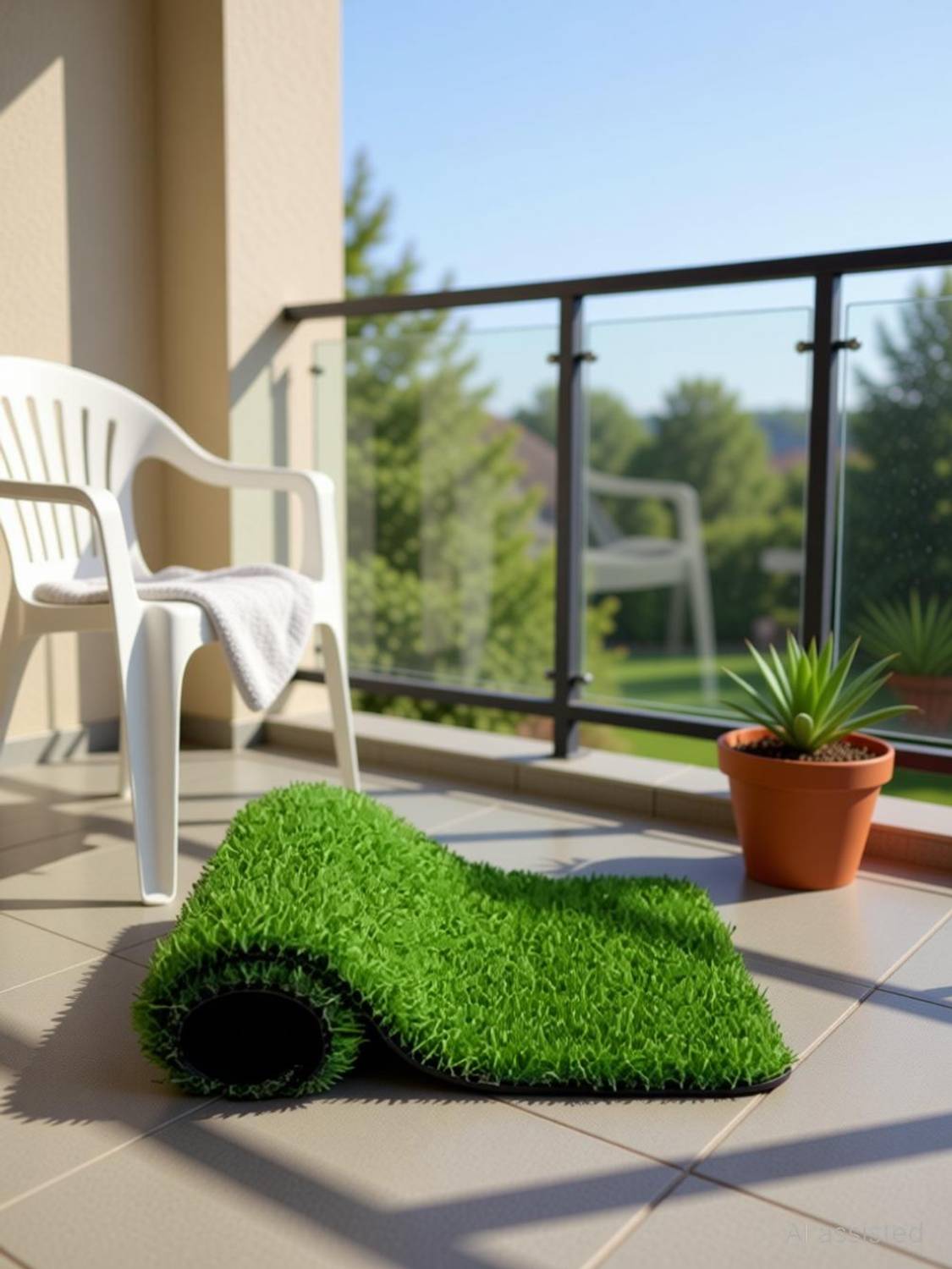 AAVAHAN Artificial Grass, PP (Polypropylene), PVC (Polyvinyl Chloride) Door Mat
