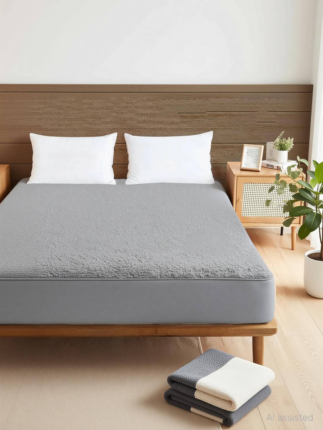 AG's Active King Size Fitted Terry Cotton Waterproof Mattress Cover