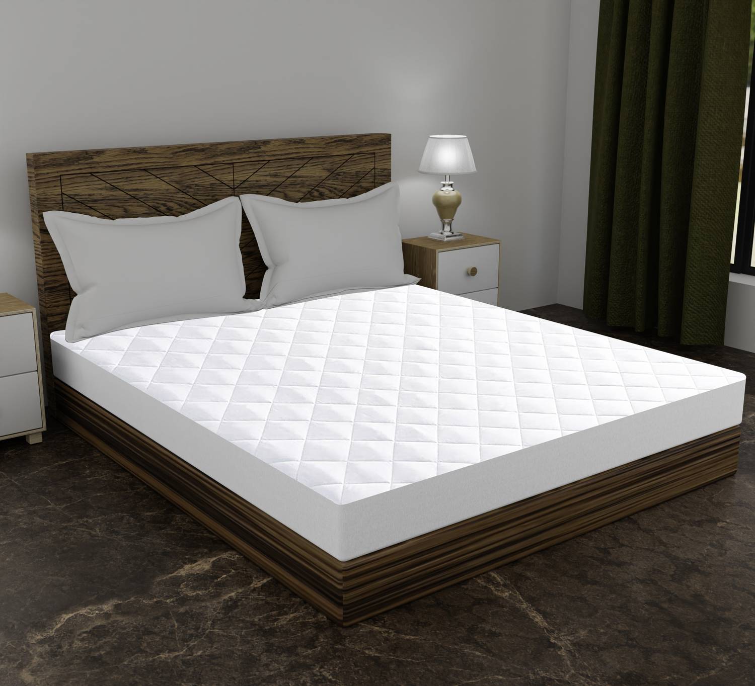 AJISH Single Size Fitted Terry Cotton Mattress Cover
