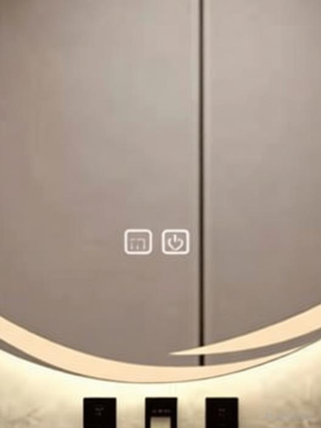 Image of Mofaro LED MIROR 18 inchX18 inch INCH WITH THREE COLOR LIGHT AND TOUCH SENSOR Bathroom Mirror