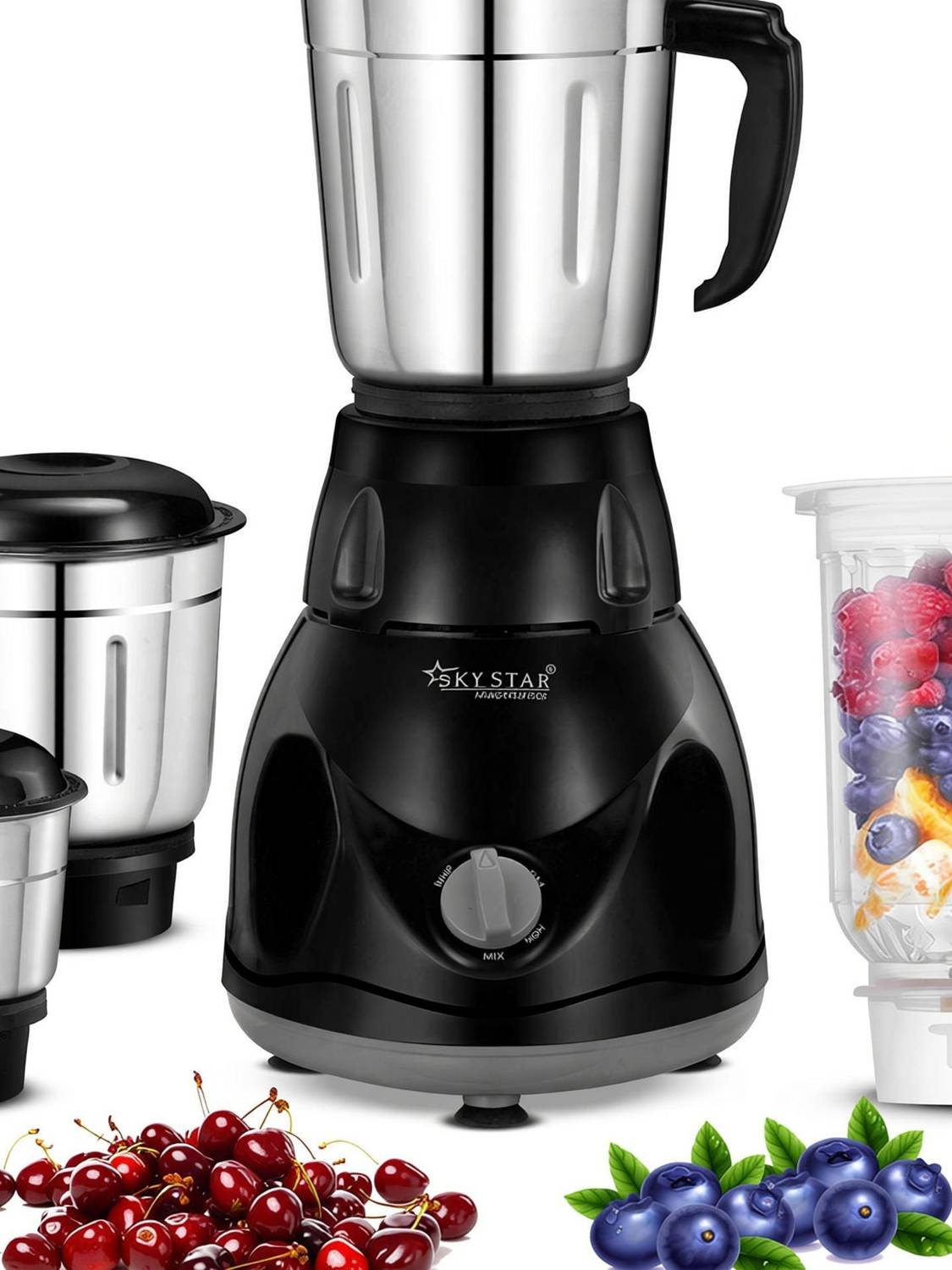 Skystar Black Diamond 750W Heavy Duty 750 Juicer Mixer Grinder (4 - Image 2