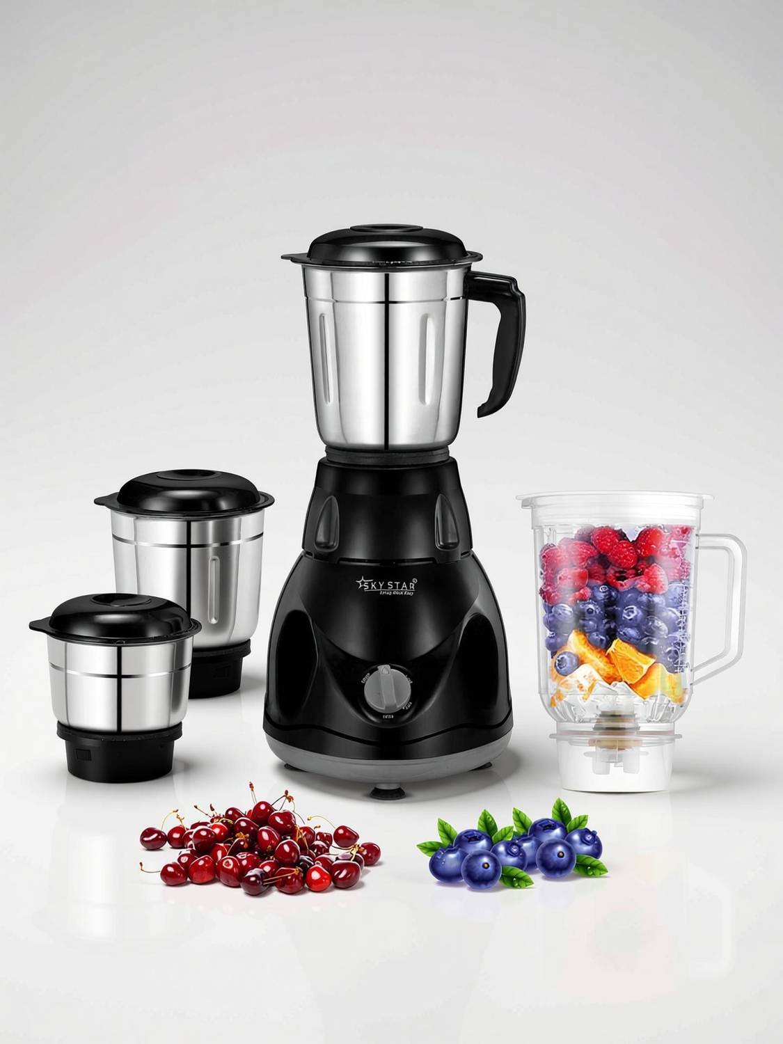 Skystar Black Diamond 750W Heavy Duty 750 Juicer Mixer Grinder (4 - Image 3