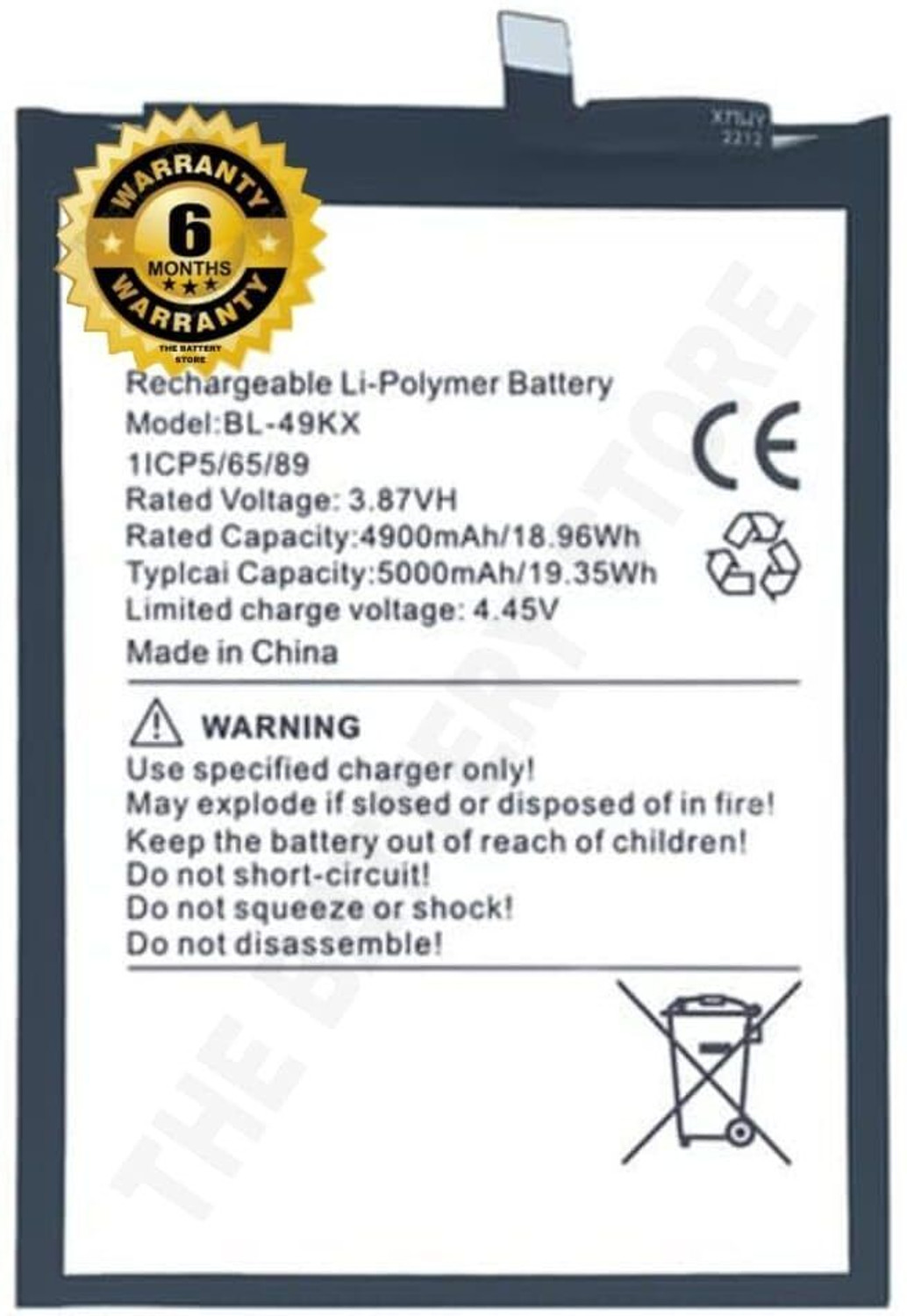 Image of GILERINS Mobile Battery For Infinix Original BL-49KX Battery for Infinix Note 11 (X663B) with 6 Month Warranty