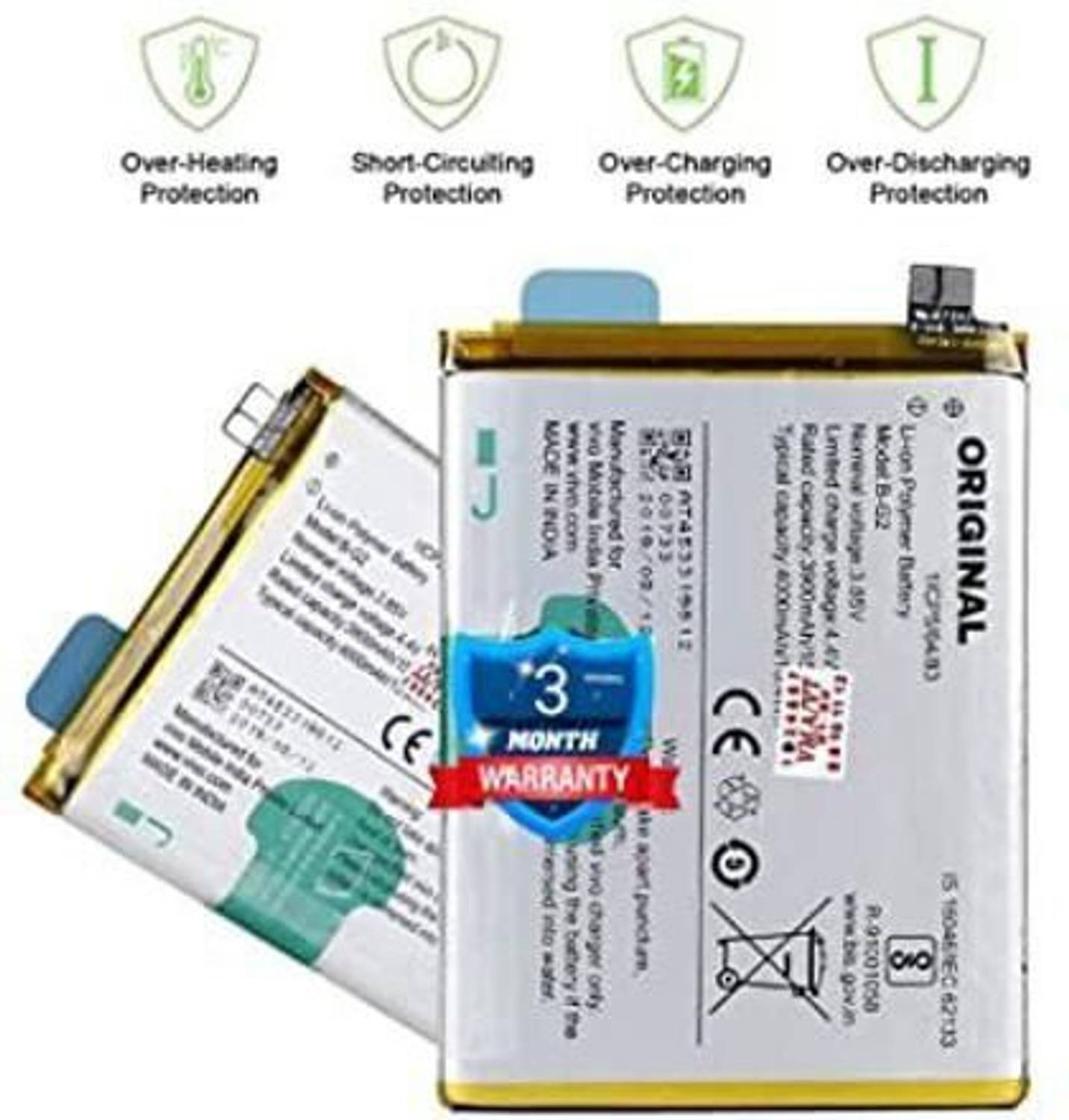 FLIPTRONICS Mobile Battery For VIVO B-G2 V15 - Image 3