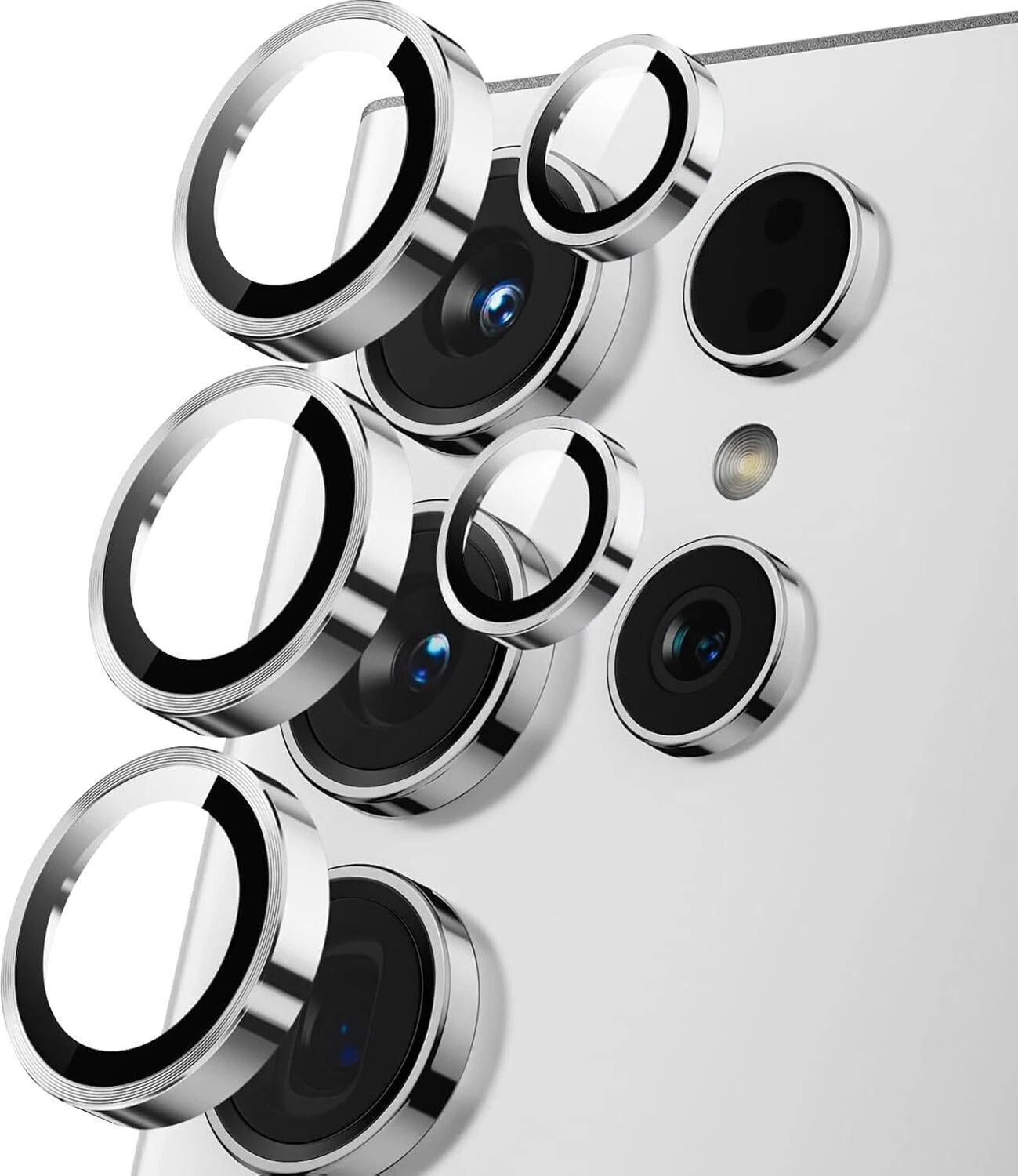 Image of Besmon Back Camera Lens Ring Guard Protector, Camera Lens Glass Protector for Samsung Galaxy S25 Ultra 5G Silver /Titanium