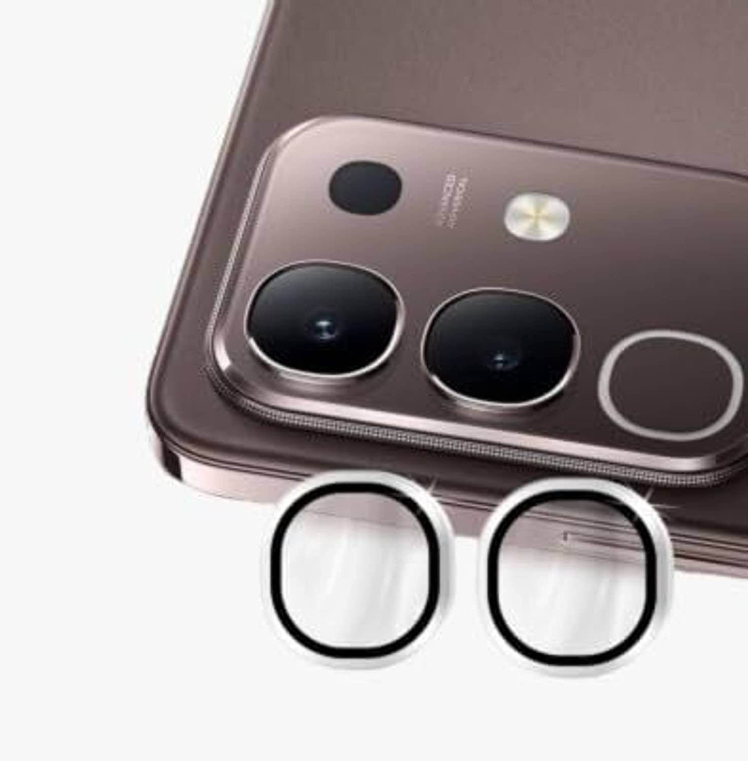Astimi Back Camera Lens Ring Guard Protector for vivo Y31 Pro 5G, Color - Silver