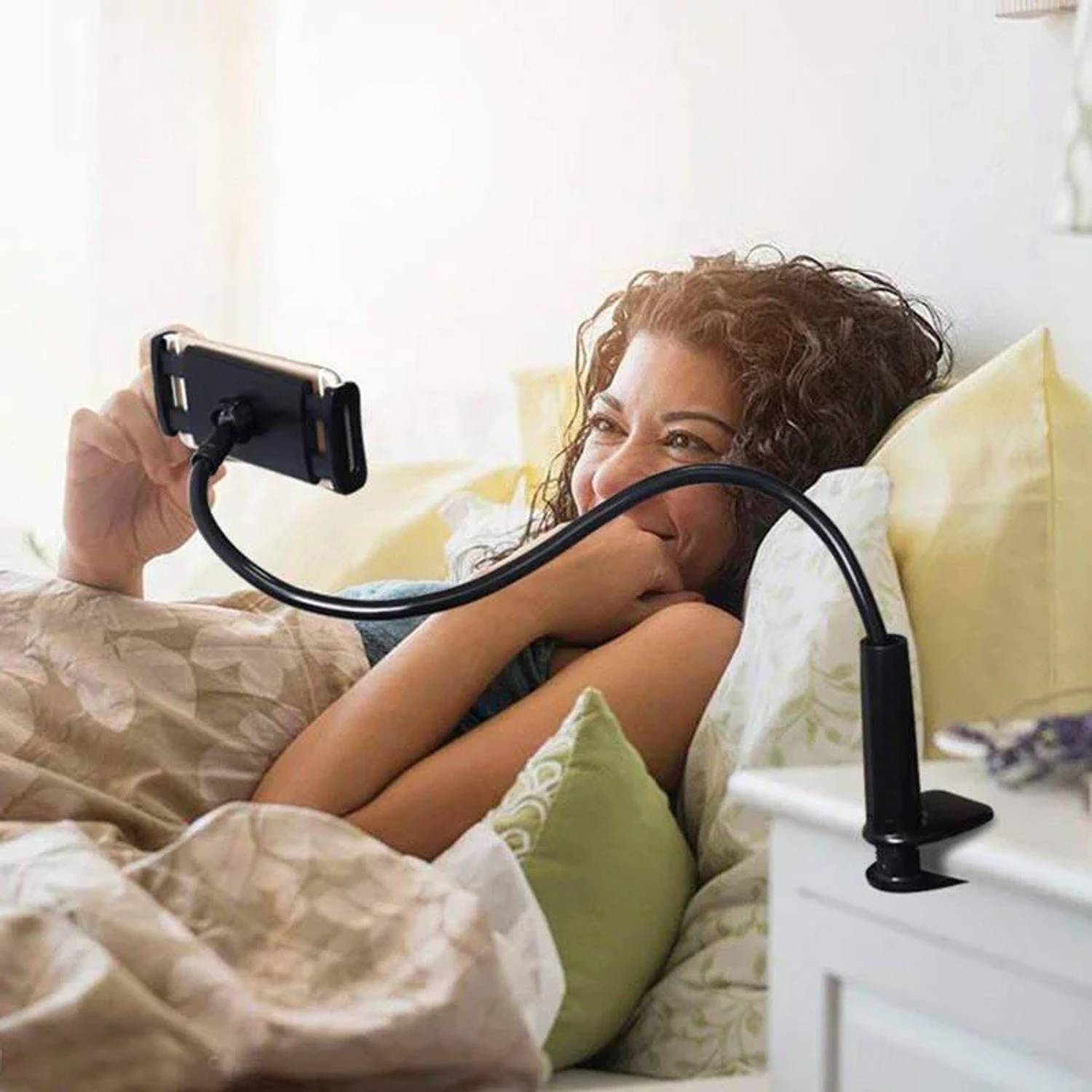 4uonly Flexible Gooseneck Metal lazy Mobile Phone Holder or Stand