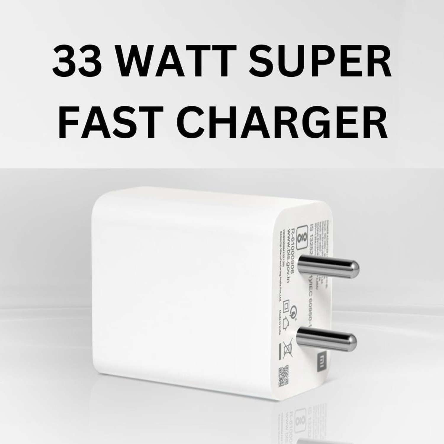 Image of XIAOMI 33 W SonicCharge 3 A Wall Charger for Mobile with Detachable Cable
