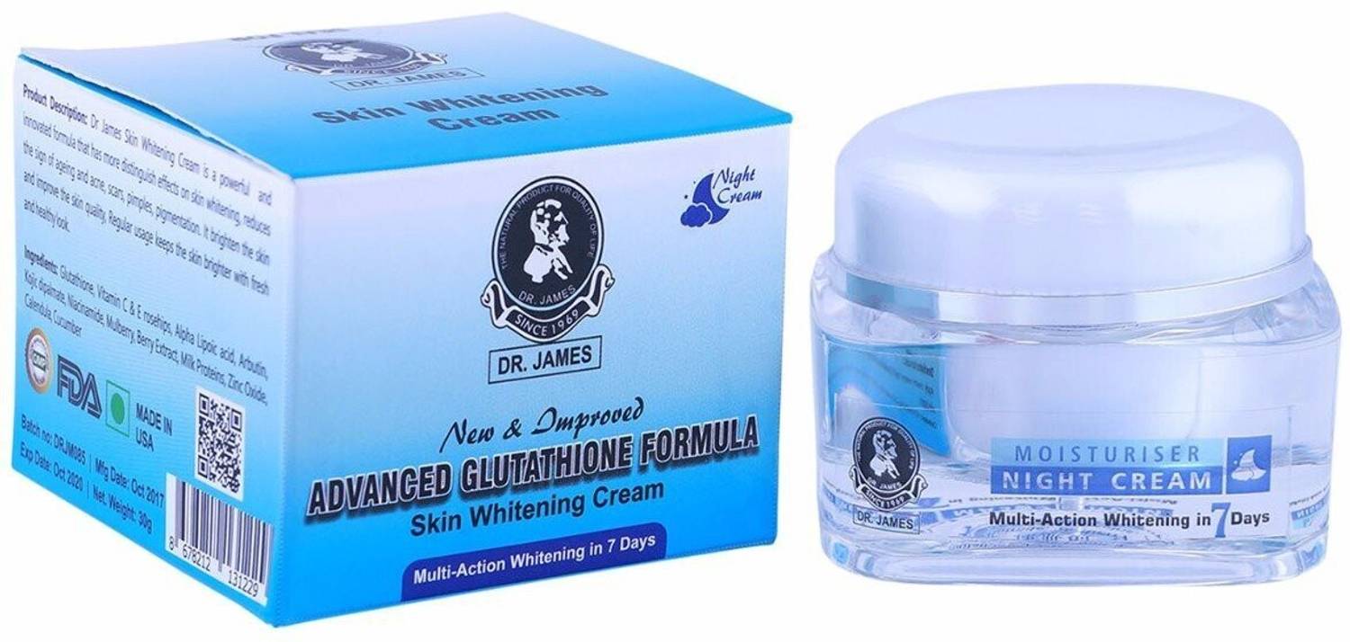 dr james glutathione skin whitening cream DR JAMES Advanced Skin Whitening Cream Price in India