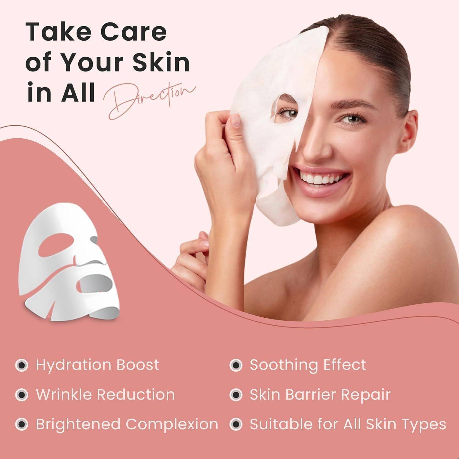 MVIQEHAA 4pcs Korean Glass Skin Hydrogel Mask - Image 2