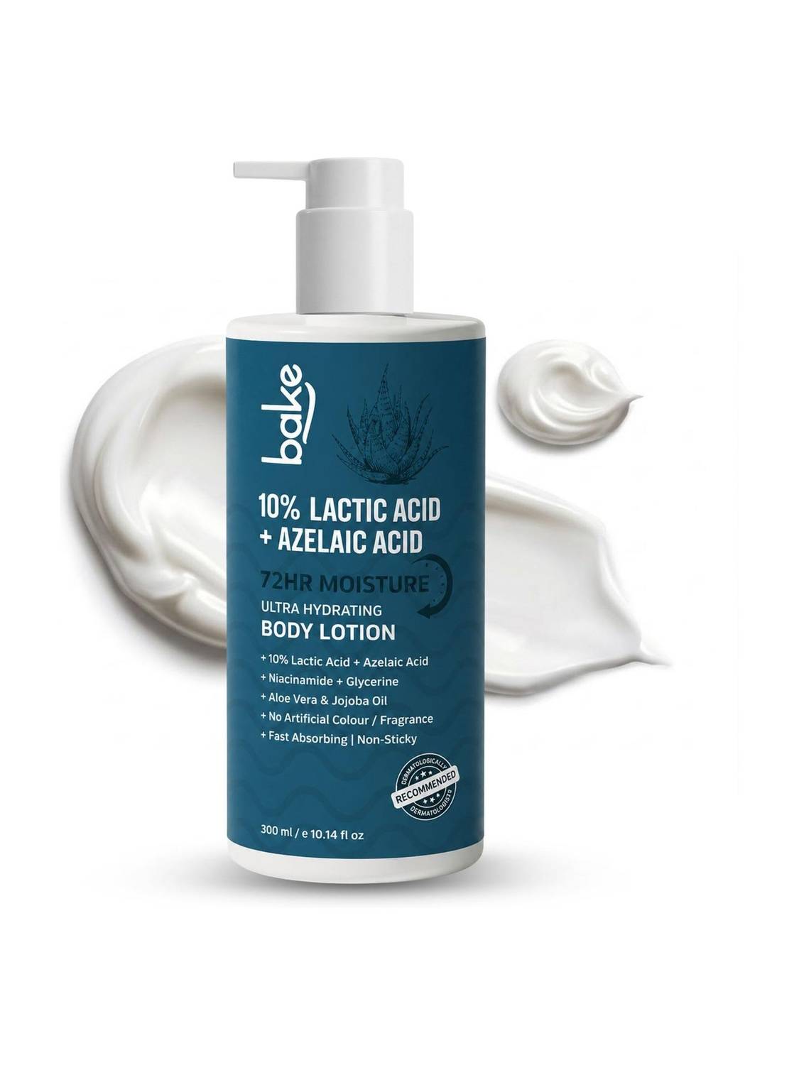 BAKE 10% Lactic Acid Body Lotion For Bumpy Skin, Exfoliates Skin & Reduces Body Acne