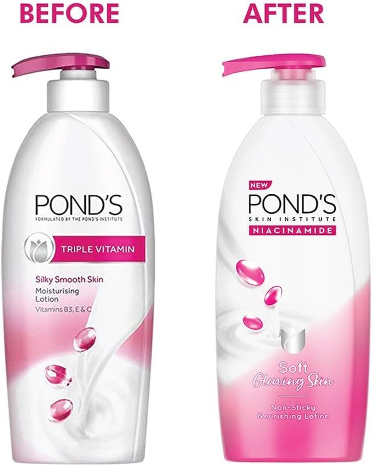 Image of POND's Moisturizing Lotion triple vitamin 275 ml pack of 2