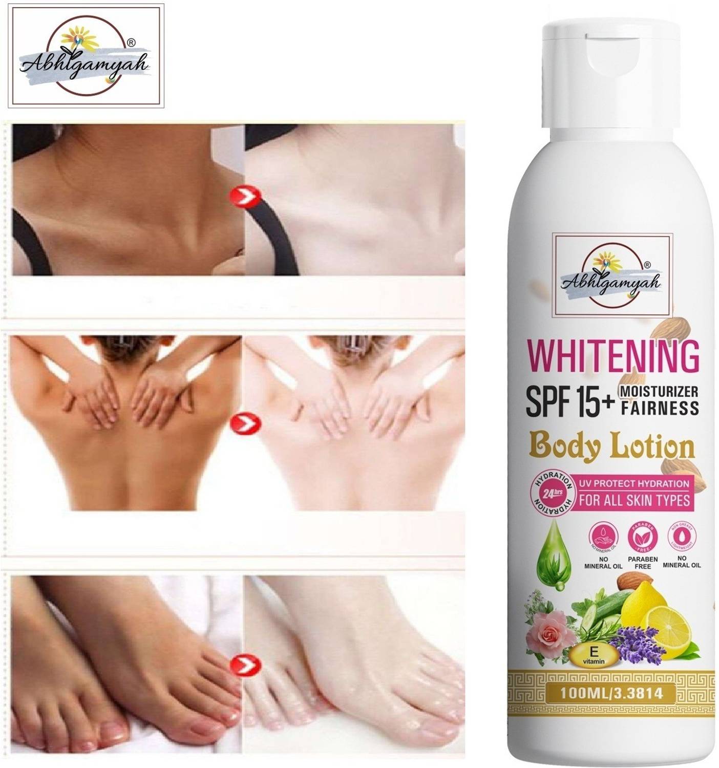 ABHIGAMYAH Almonds Advanced Nourishing Body Lotion, For Normal to Dry skin (100 ml)