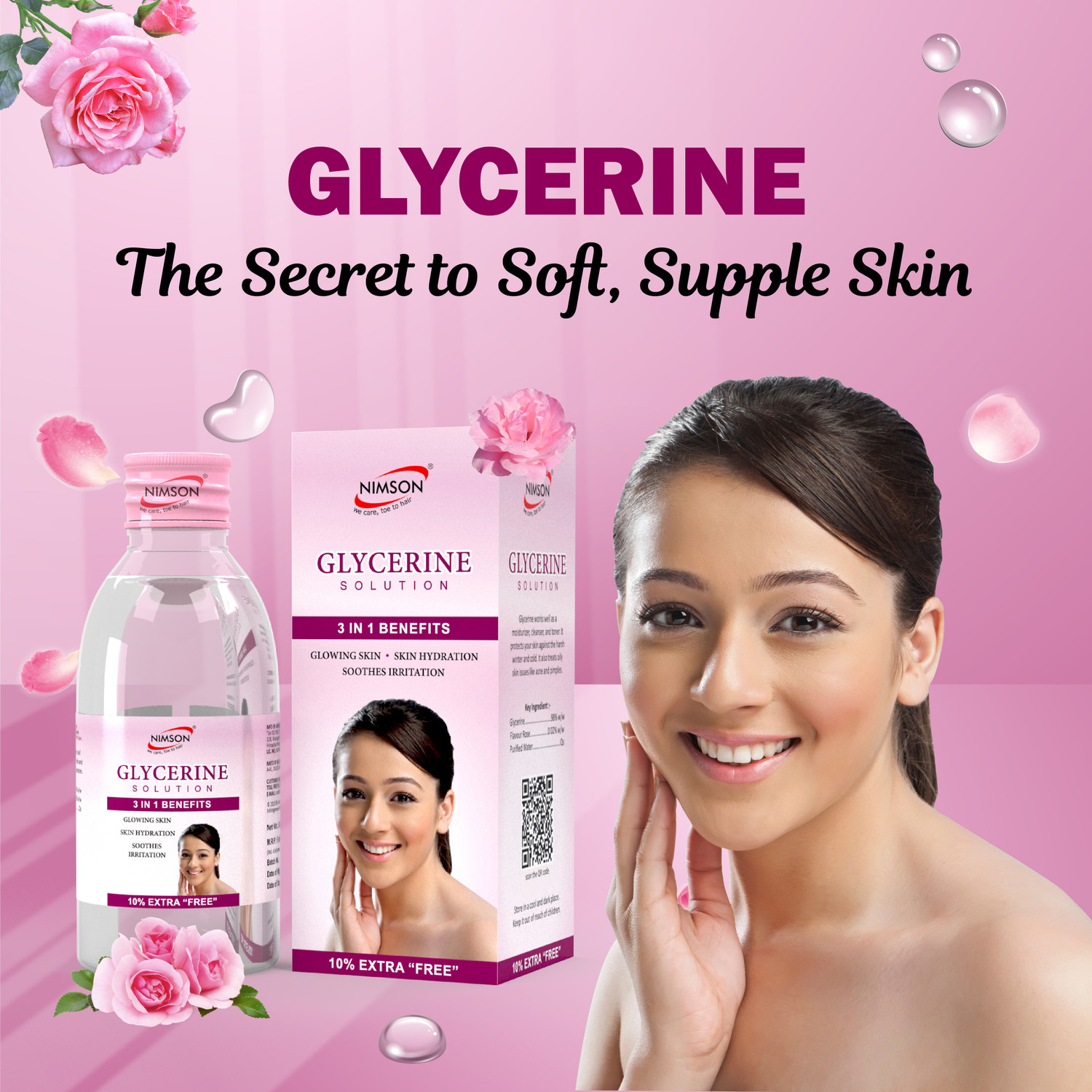 Image of Nimson Glycerine For Skin Protectiton Moisturizing Dryness Soft & Glowing Skin Glycerin Face Wash