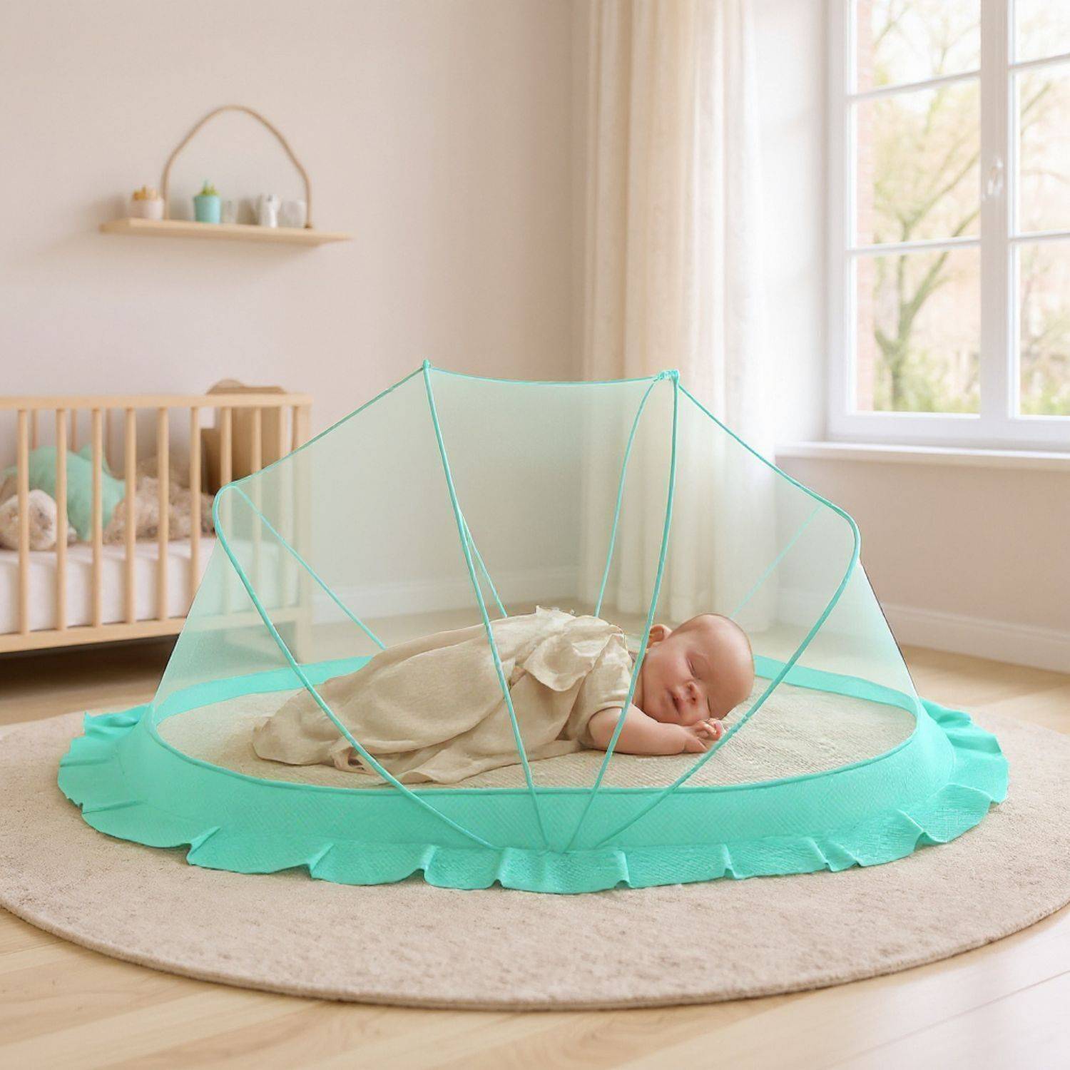 Ashvika mosquitoNet Baby Folding Crib Nylon Infants Mosquito Net