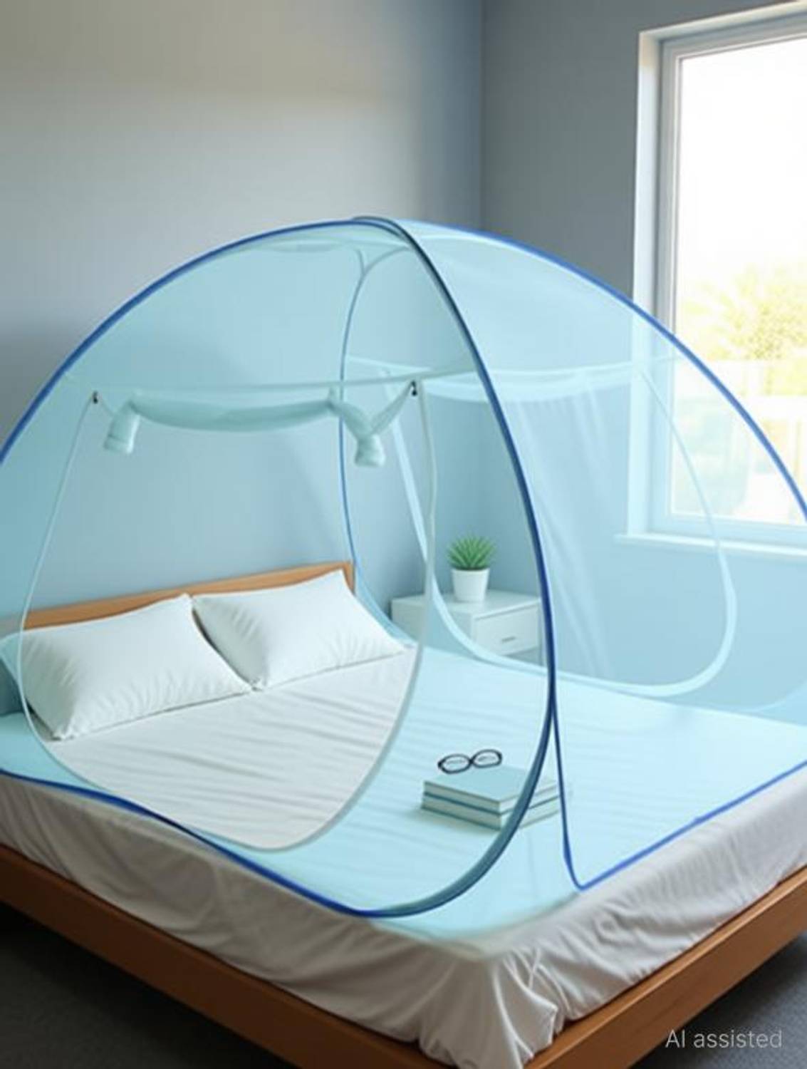 Bowie Mosquito Net Tent for Beds Portable Folding Design with Net Bottom Polyester Washable Adults Mosquito Net