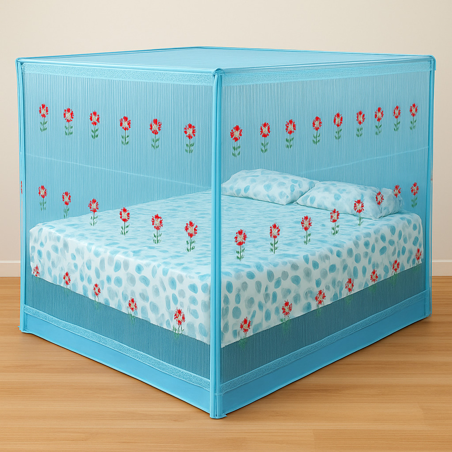 Image of RN ENTERPRISE Queen Size Bed Box (6x7 Ft) Cotton Washable Adults Mosquito Net