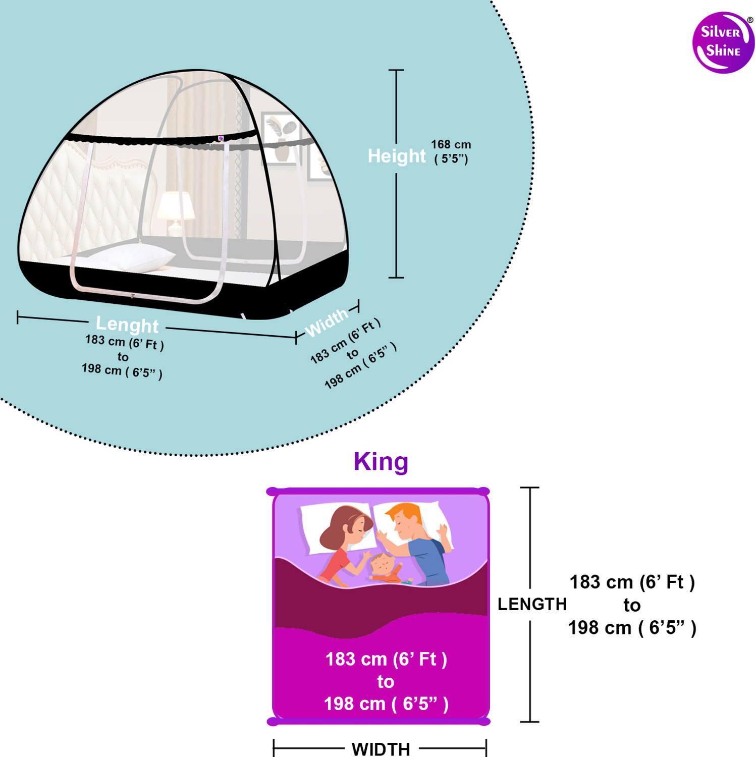 Image of ShreejiHuf Foldable Polyester Adults DOUBLE BED Tent Washable Mosquito Net Polyester Washable Adults Mosquito Net
