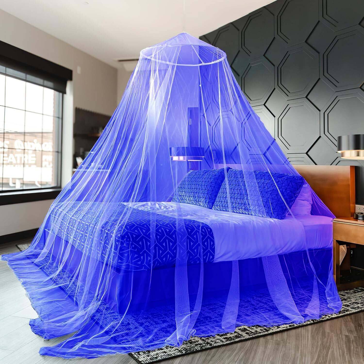 Ashvika mosquitoNet Double Bed and king size bed Polyester Washable Adults Mosquito Net