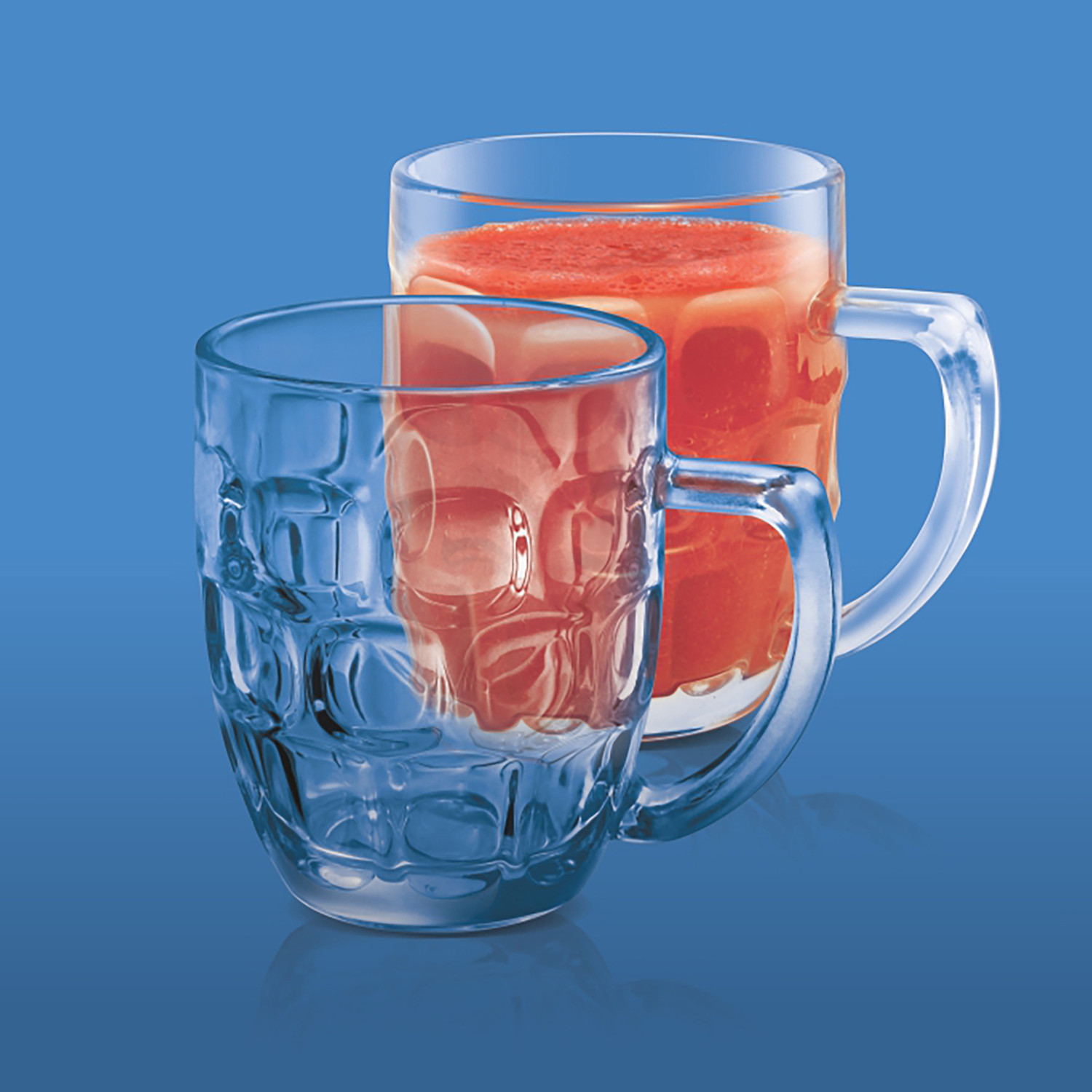 Image of TREO Cascade Cool Glass Beer, Set of 4, 292 ml Each| Serve Whiskey | Wine | Juice Glass Beer Mug