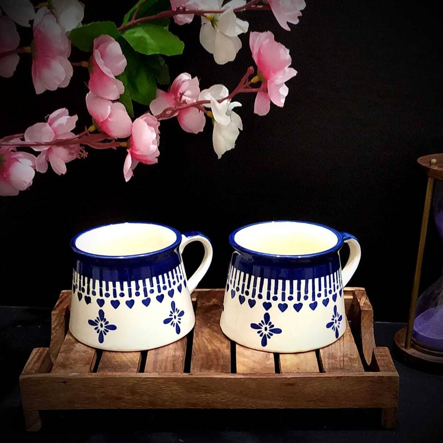 AAV WORLD MUGLI ART COFFEE CERAMIC MUGS (2 MUGS PAIR) Ceramic Coffee Mug