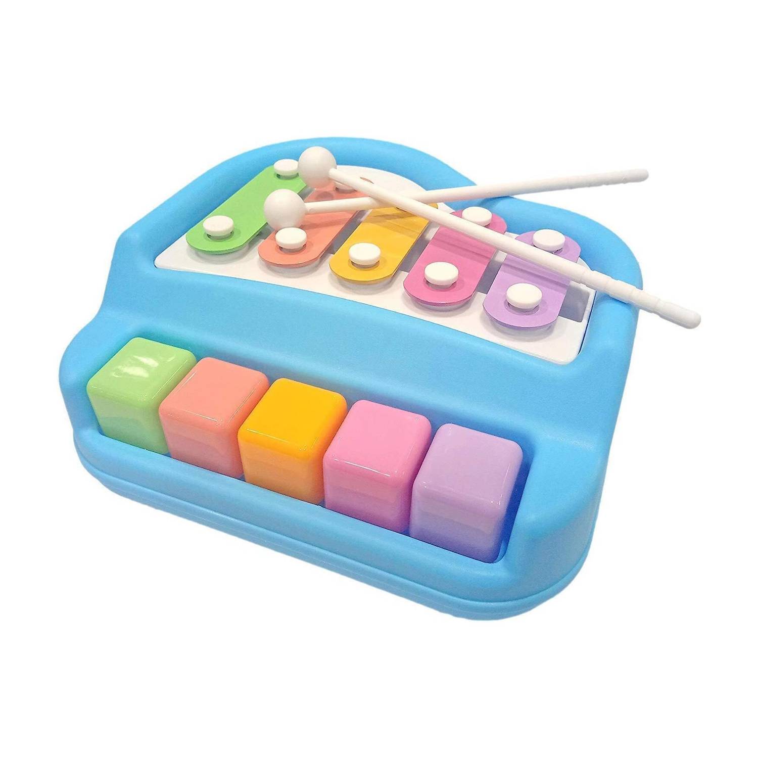 ARIZON "2-in-1 Baby Piano & Xylophone Toy with 5 Bright Keys toy for Kids