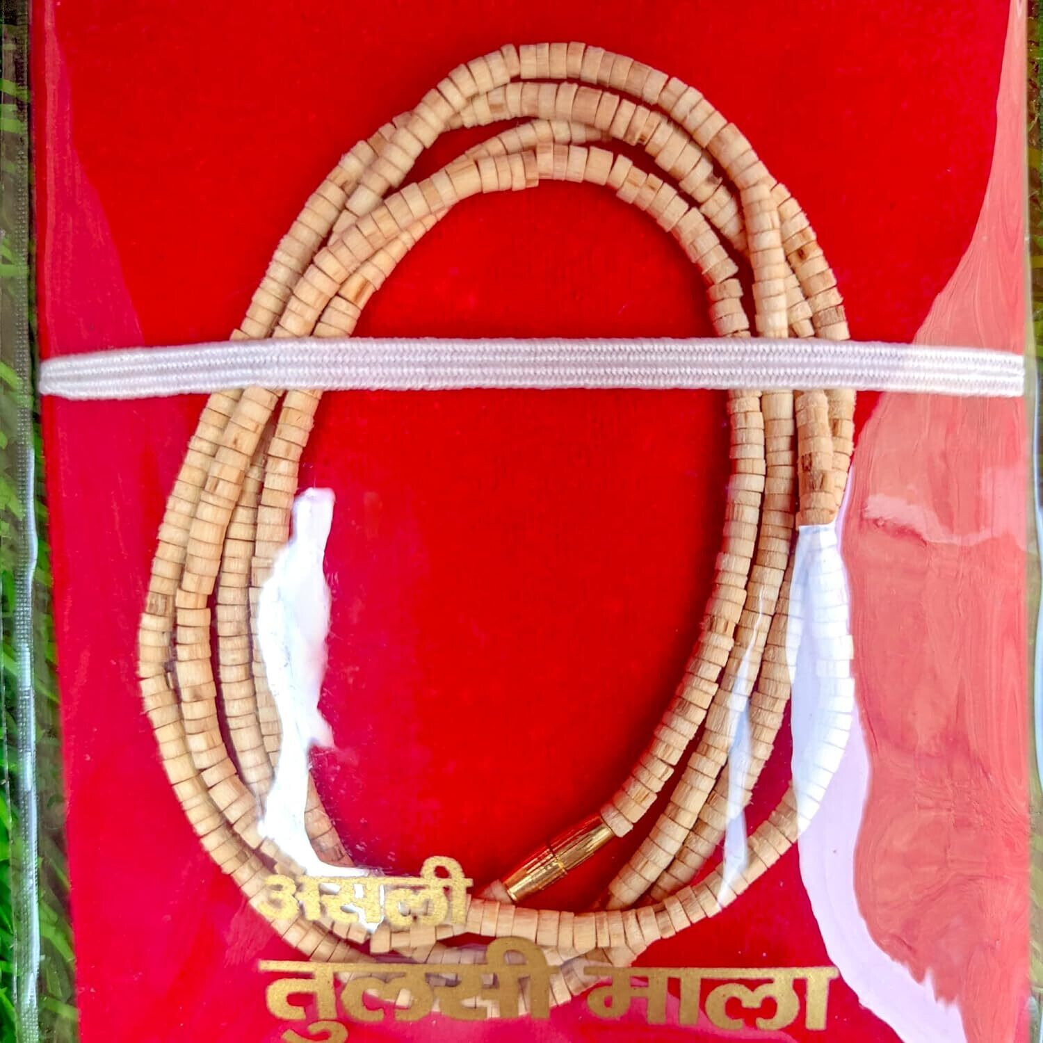 Image of RADHEY Original Tulsi Kanthi Mala, Two Round, from Vrindavan,(pack of 1) Wood Chain