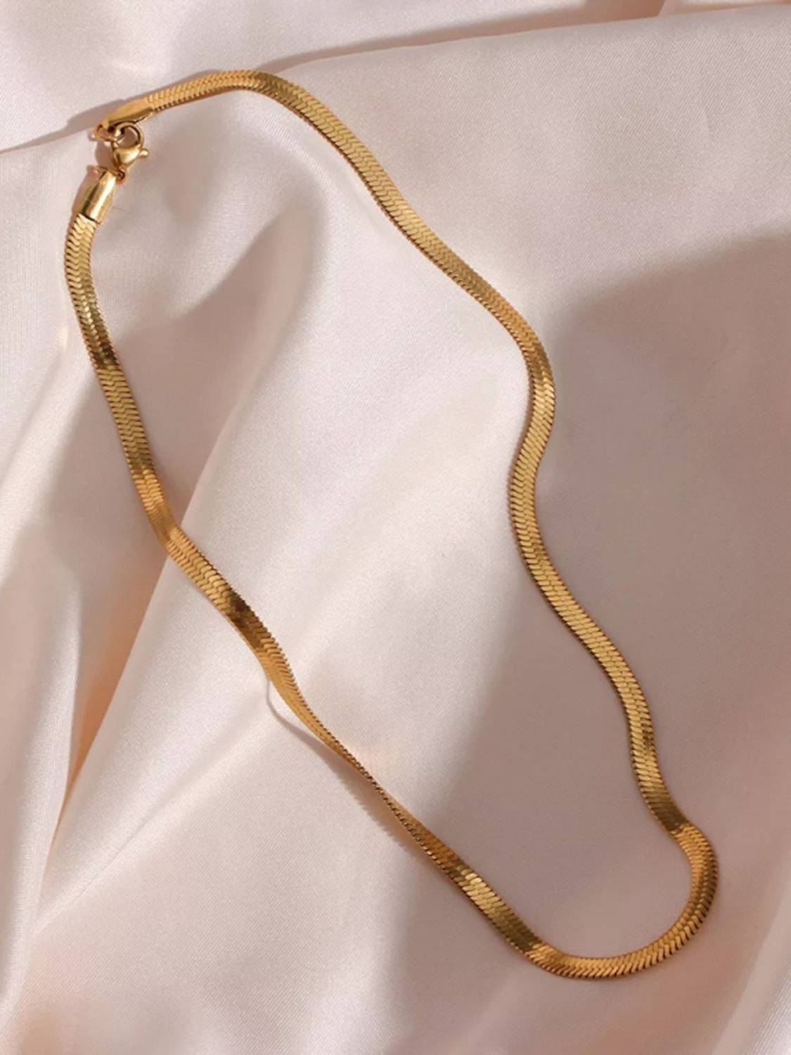 ABC Gold Snake Chain Gold-plated Plated Stainless Steel Chain