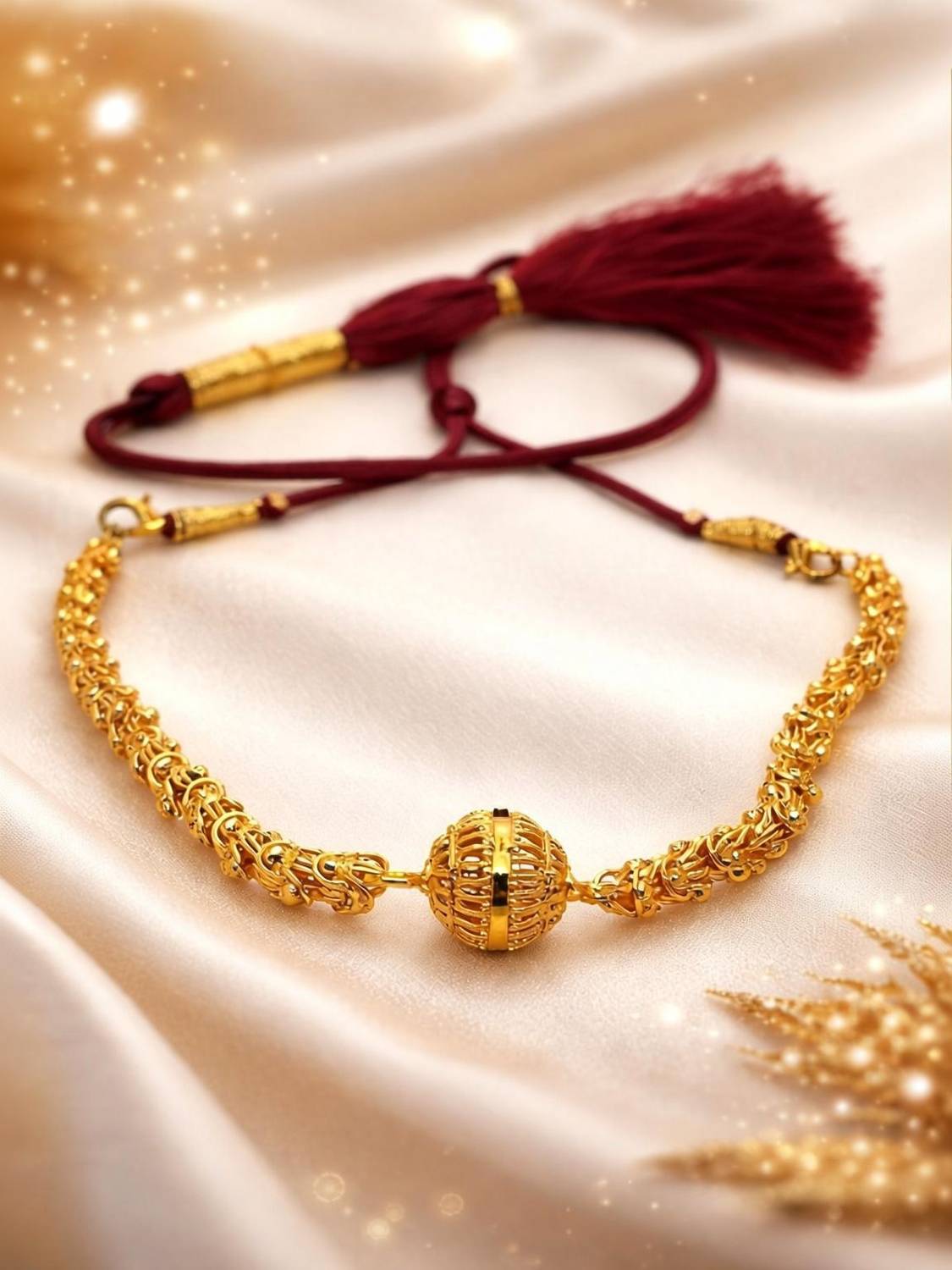 APOSOLUARD Fancy Gold Plated Shuli flower neckless Gold-plated Plated Brass Choker
