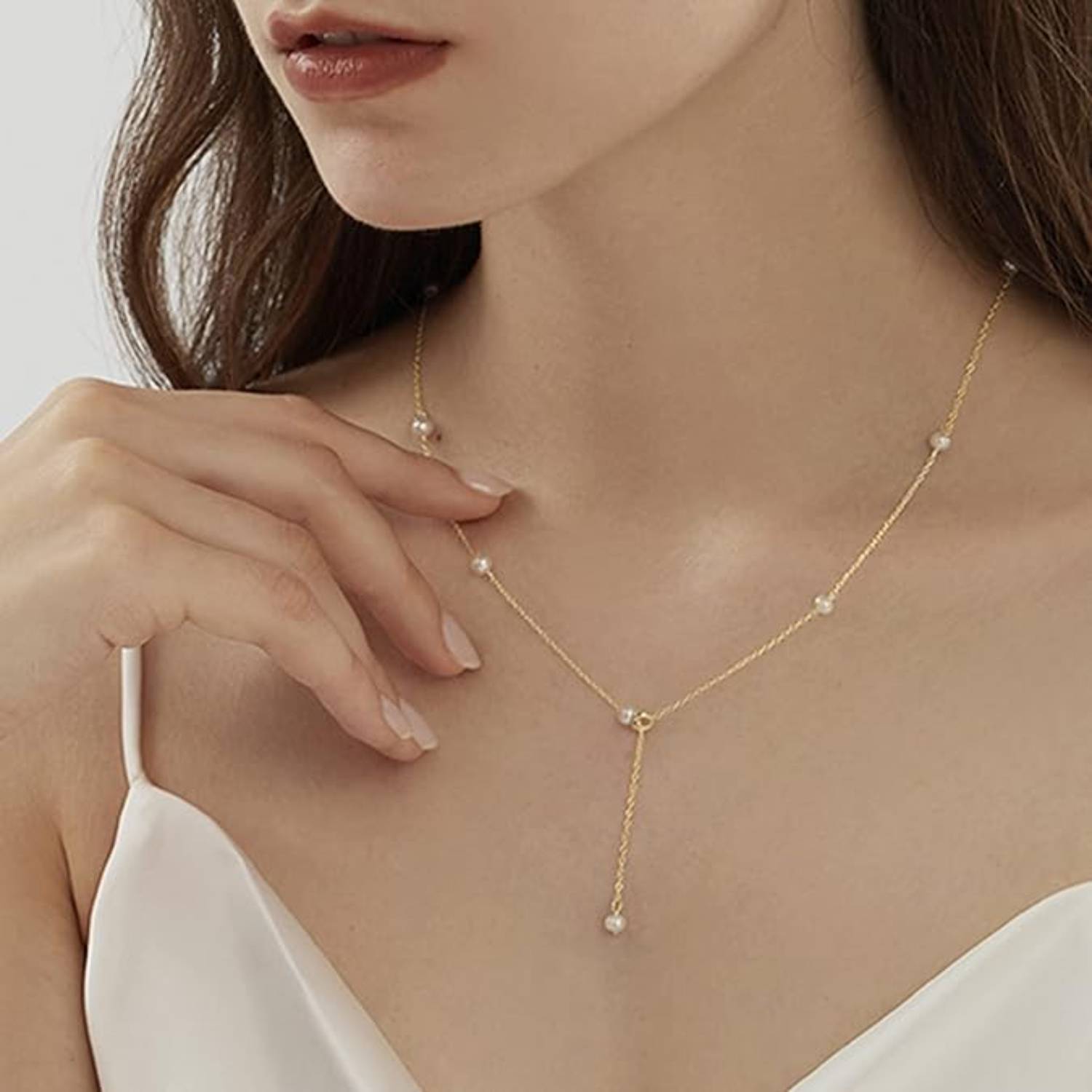 ARyee Pendant Necklace Double Layer Chain Pendant for Women Necklaces_ASB31 Gold-plated Plated Alloy Necklace
