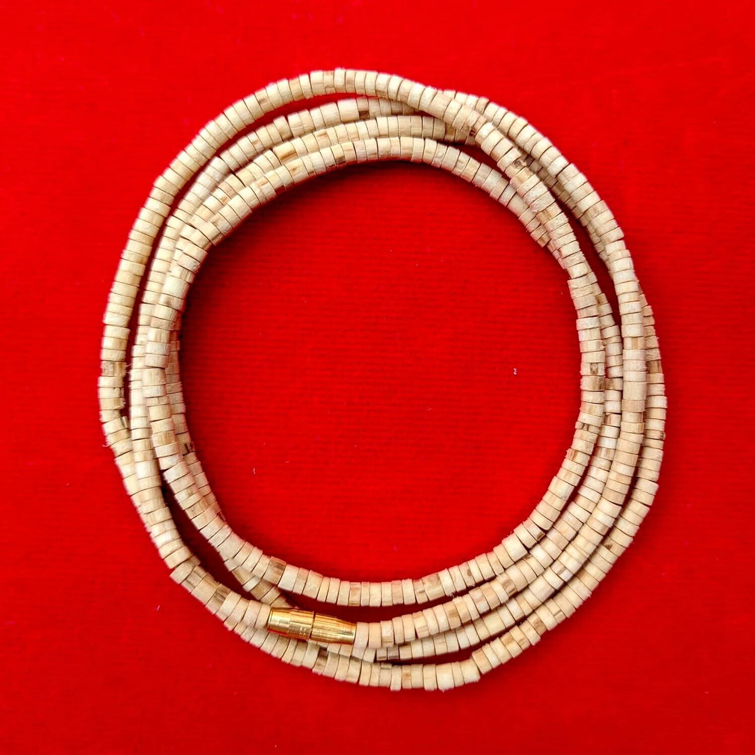 Image of RADHEY Original Tulsi Kanthi Mala, Two Round, from Vrindavan,(pack of 1) Wood Chain