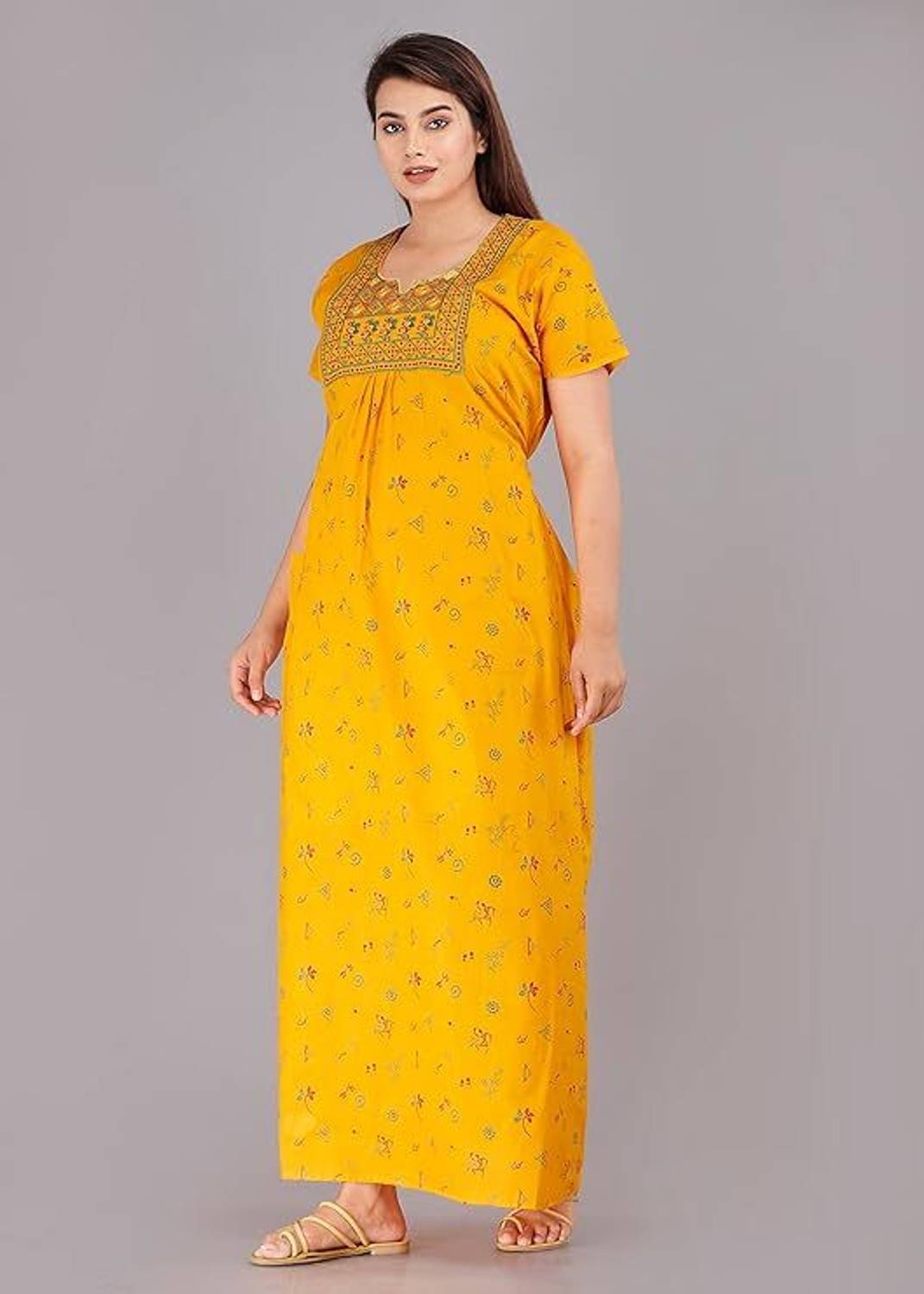AMAZZENIGHTY Women Nighty with Robe