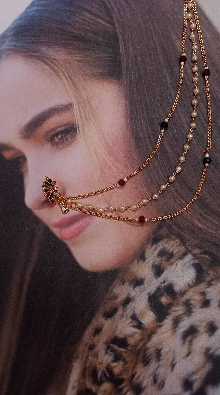 Aaruhi Creation Alloy Nose Ring