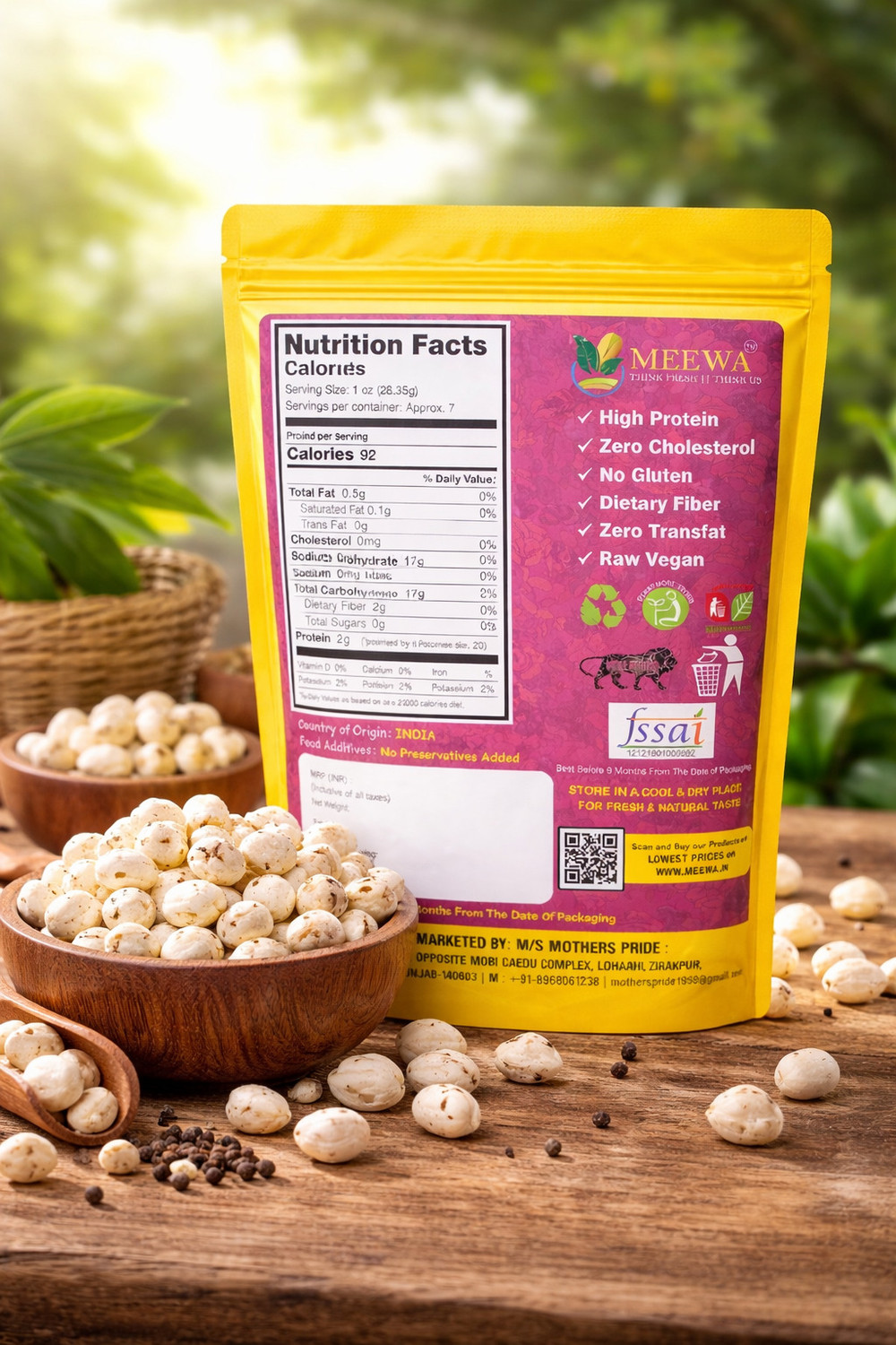 Image of MEEWA 1 Kg Plain Makhana Makhana